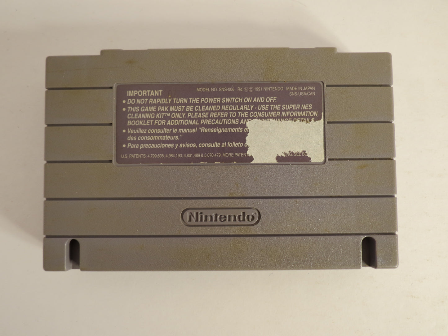 Chuck Rock Super Nintendo SNES Game