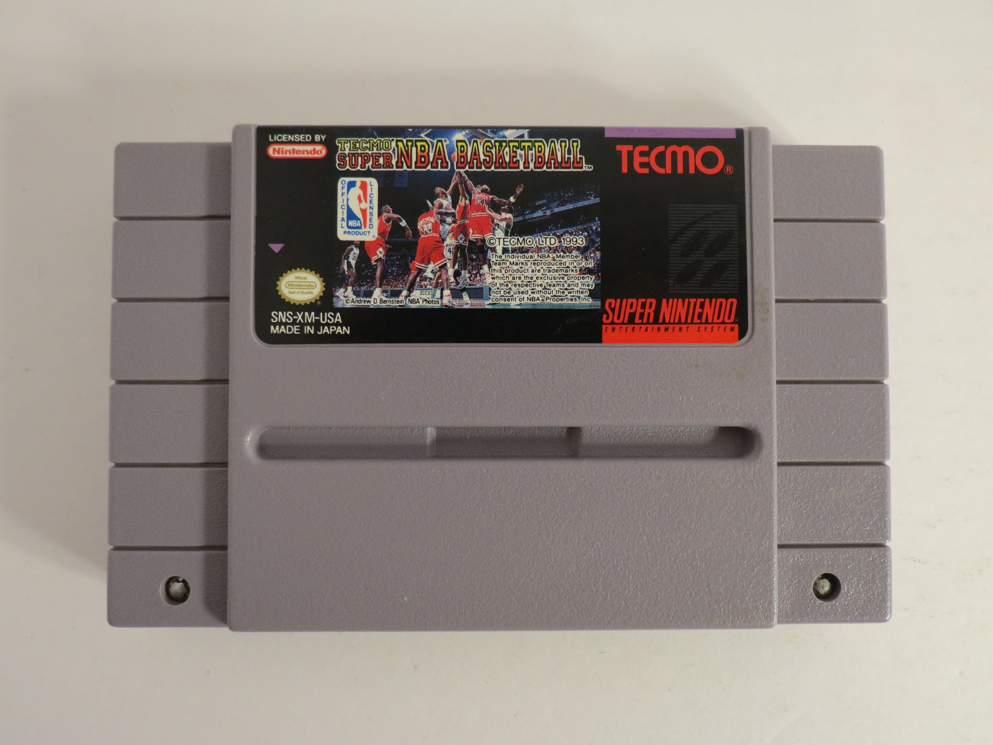 Tecmo Super NBA Basketball Super Nintendo SNES Game