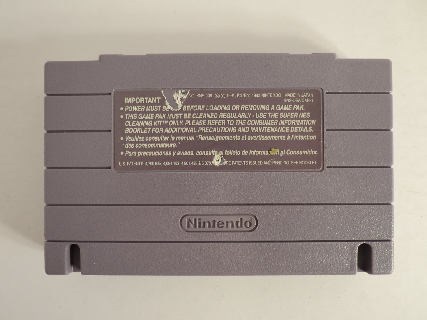 NFL Quarterback Club Super Nintendo SNES Game