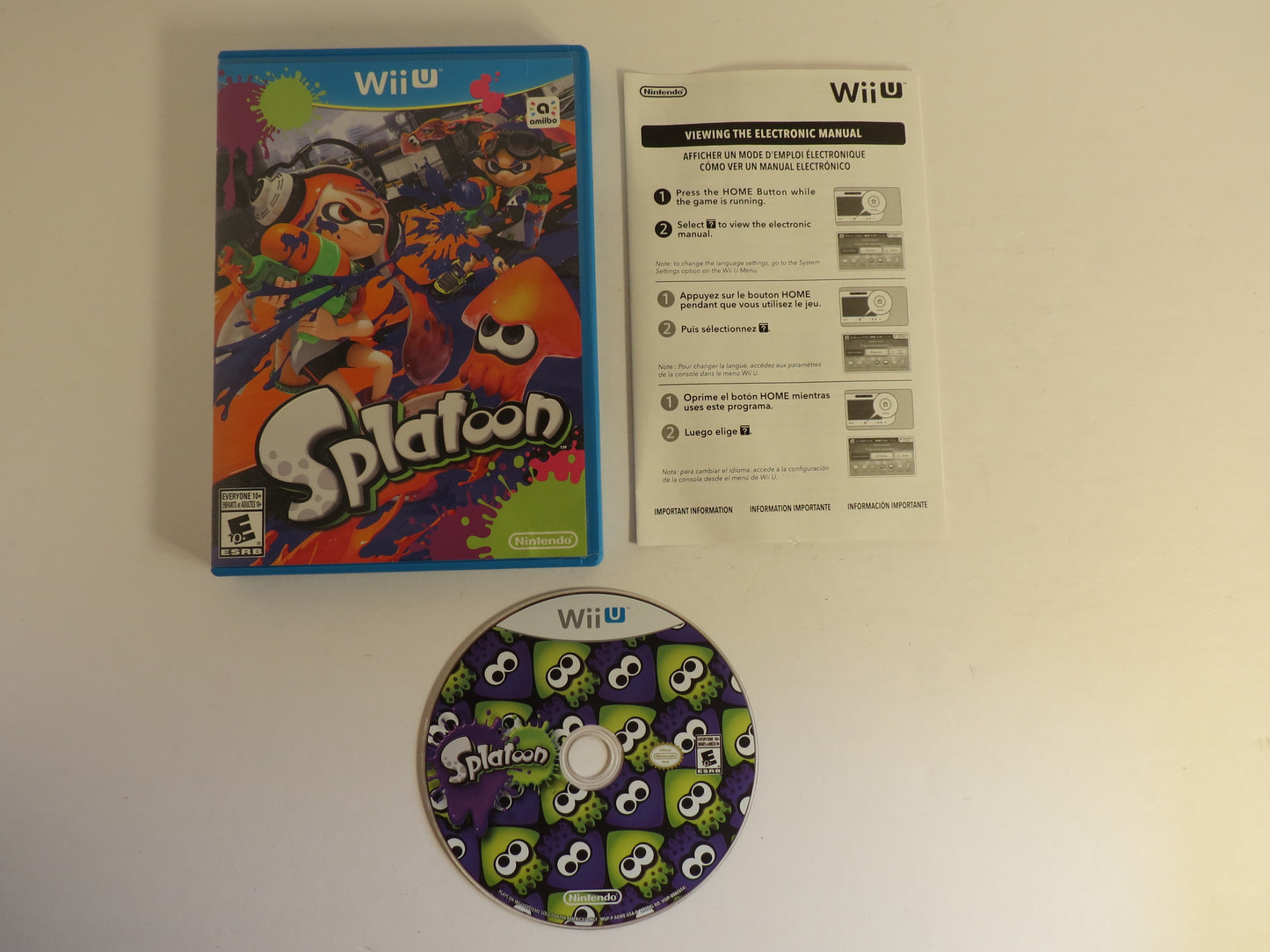 Splatoon Nintendo Wii U Game CB