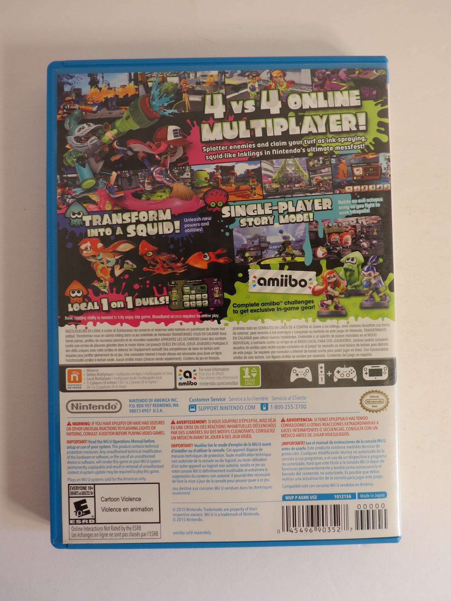 Splatoon Nintendo Wii U Game CB
