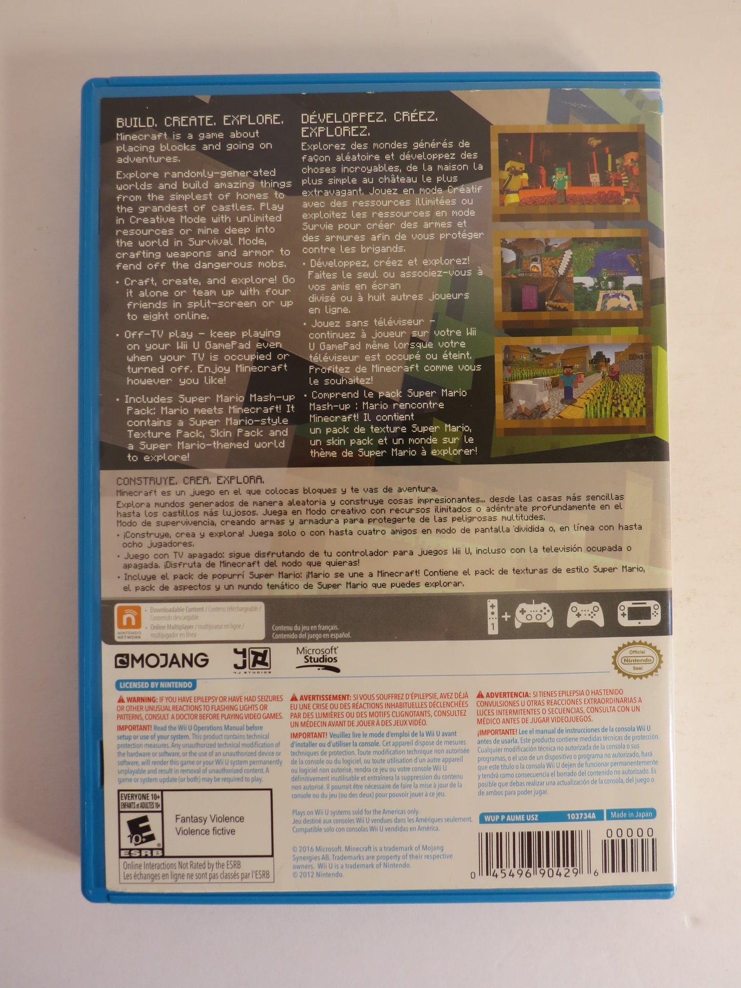 Minecraft Wii U Edition Nintendo Wii U Game CB