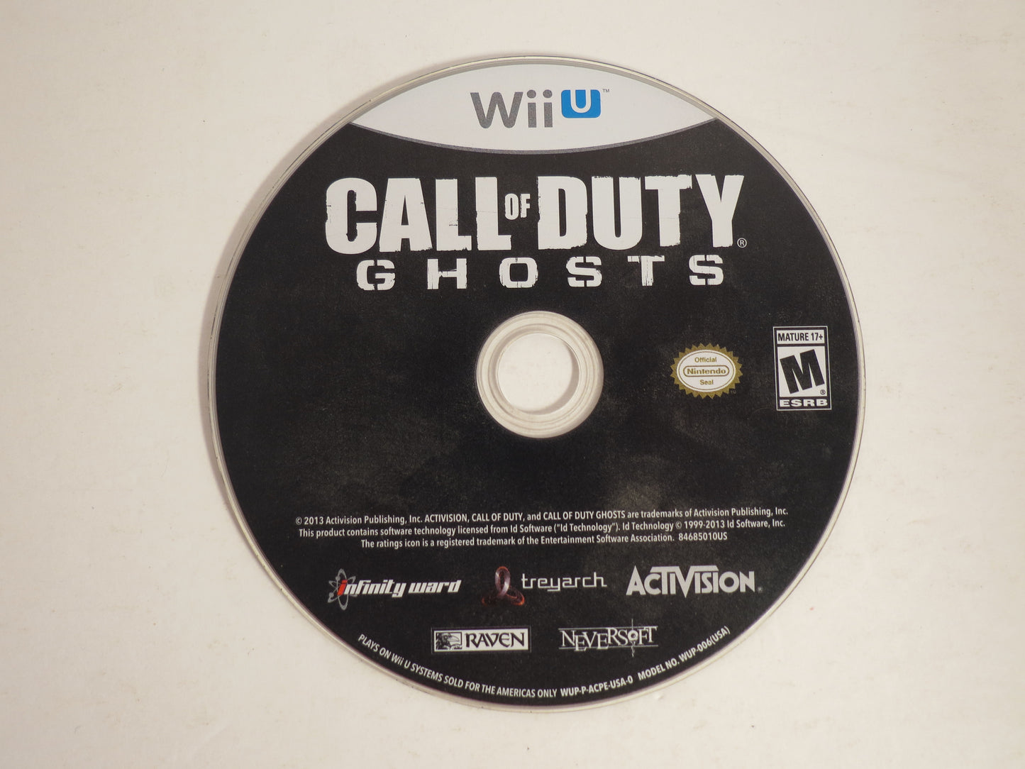 Call of Duty Ghosts Nintendo Wii U Game CB