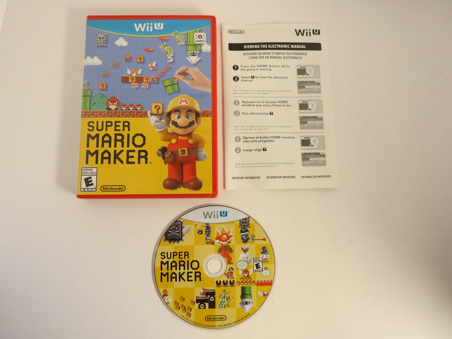 Super Mario Maker Nintendo Wii U Game CB