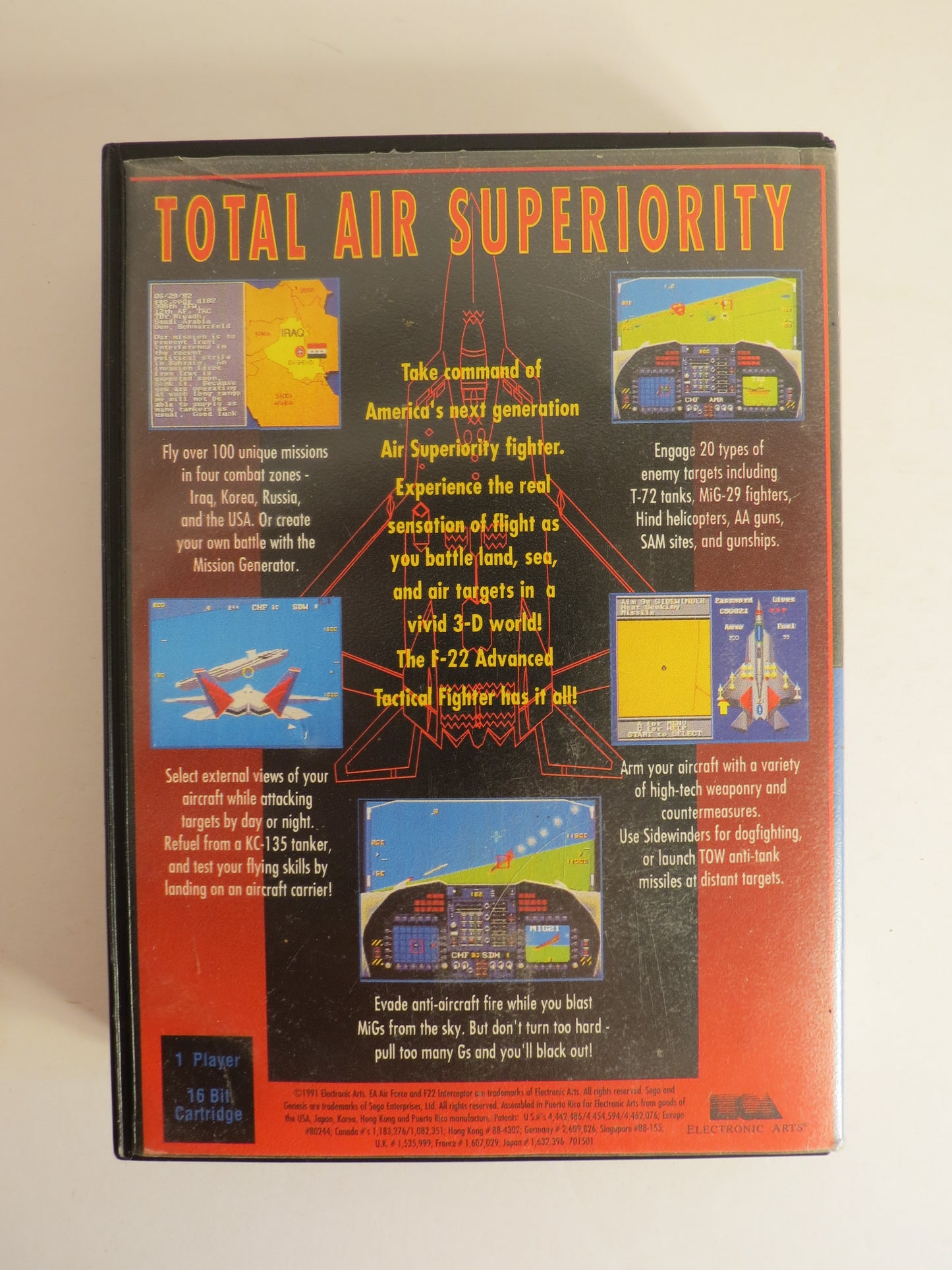 F-22 Interceptor Sega Genesis Game CB