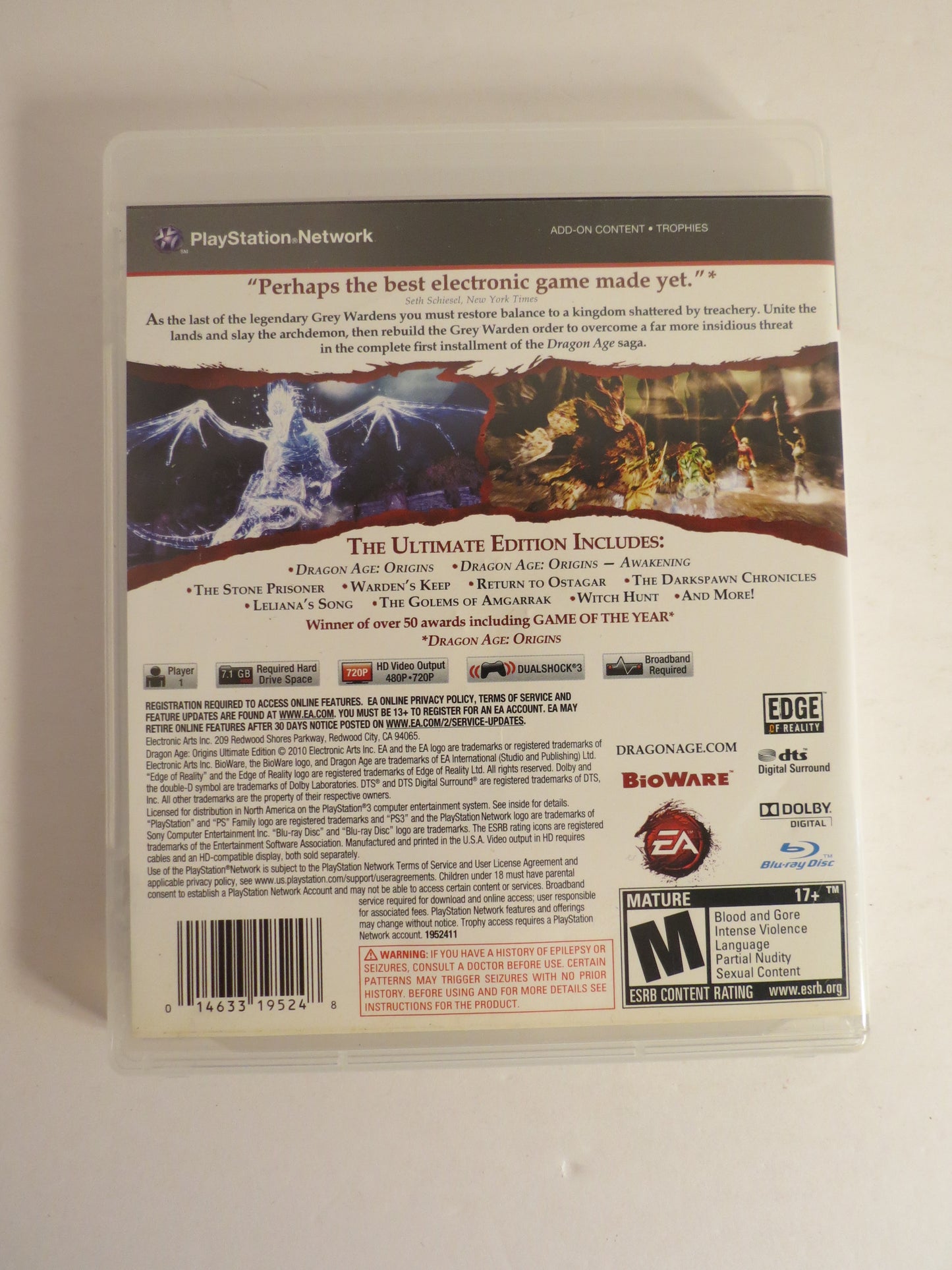 Dragon Age Origins Ultimate Edition Playstation 3 PS3 Game CIB