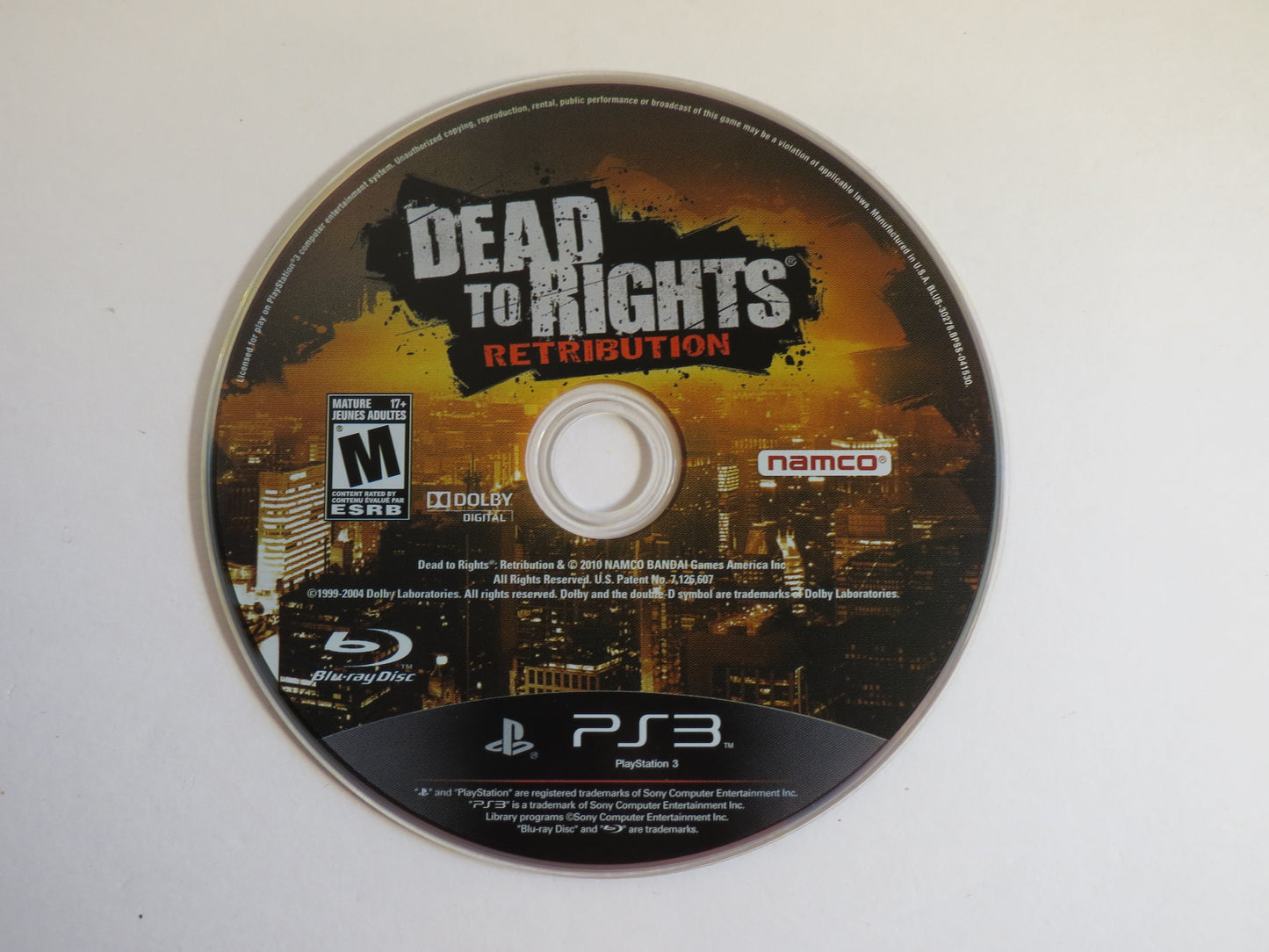 Dead to Rights Retribution Playstation 3 PS3 Game CIB