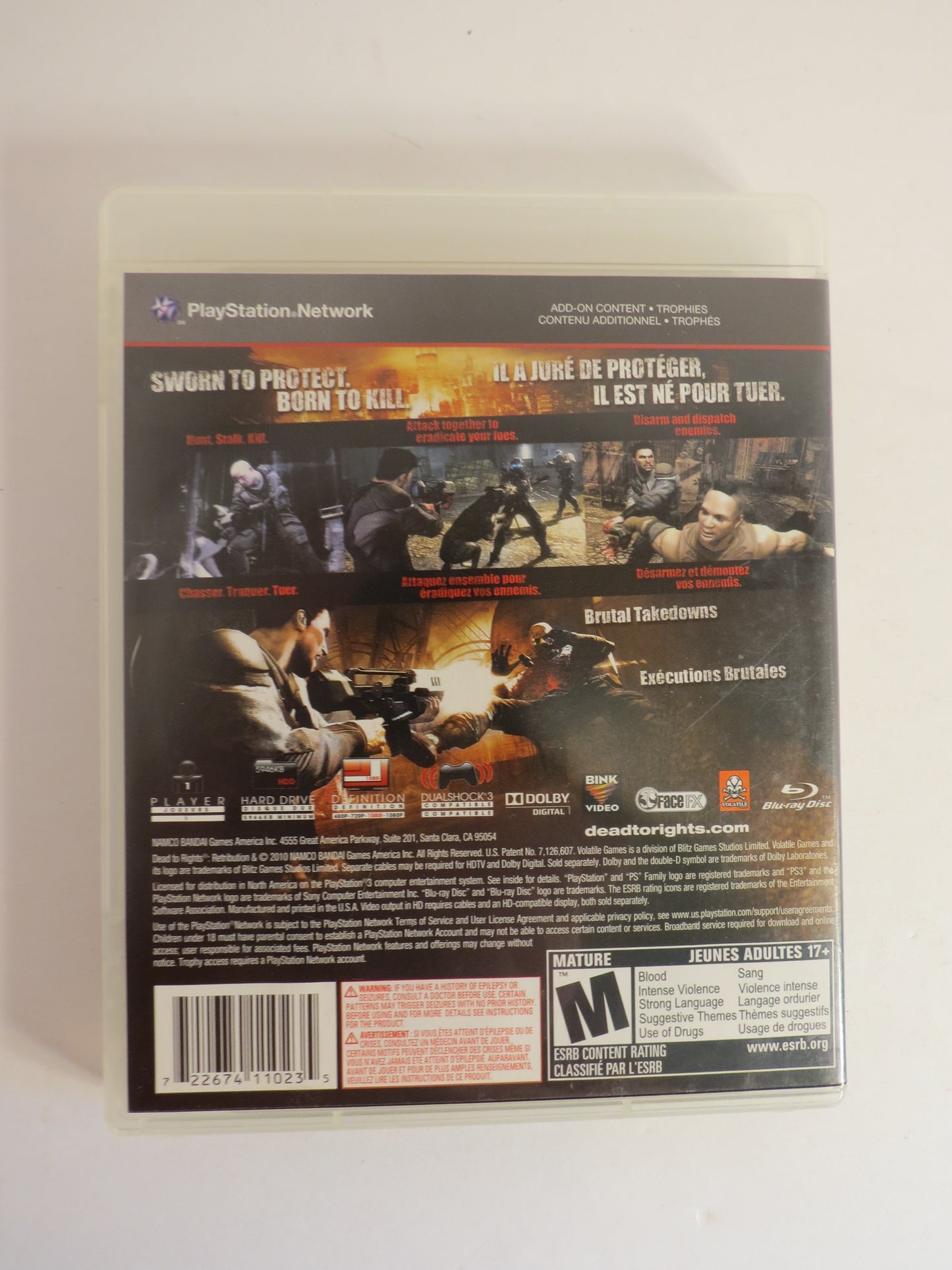 Dead to Rights Retribution Playstation 3 PS3 Game CIB