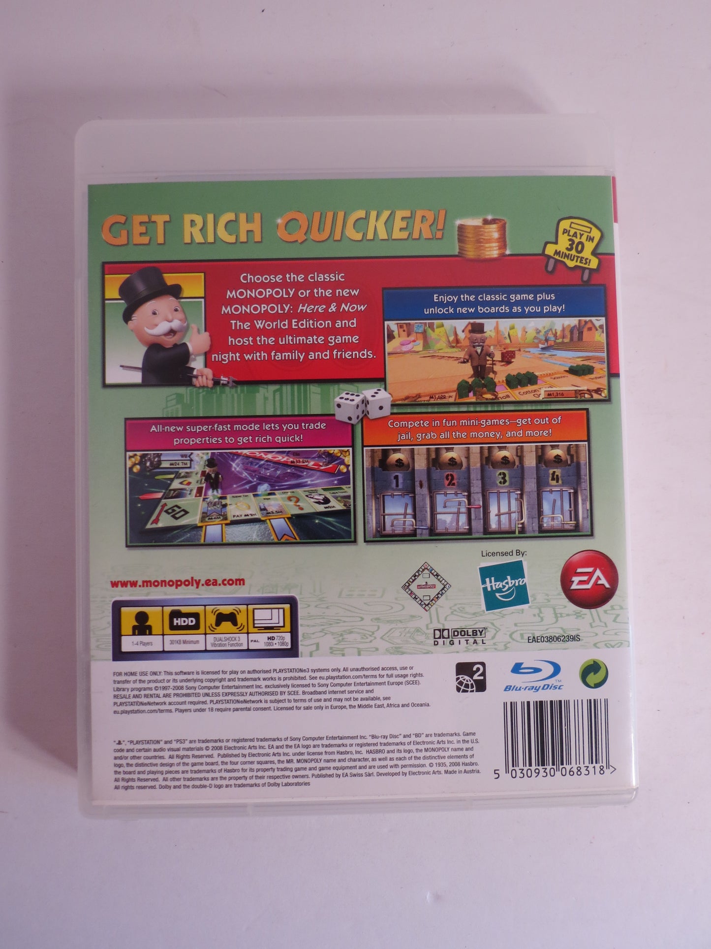 Monopoly Playstation 3 PS3 Game CIB