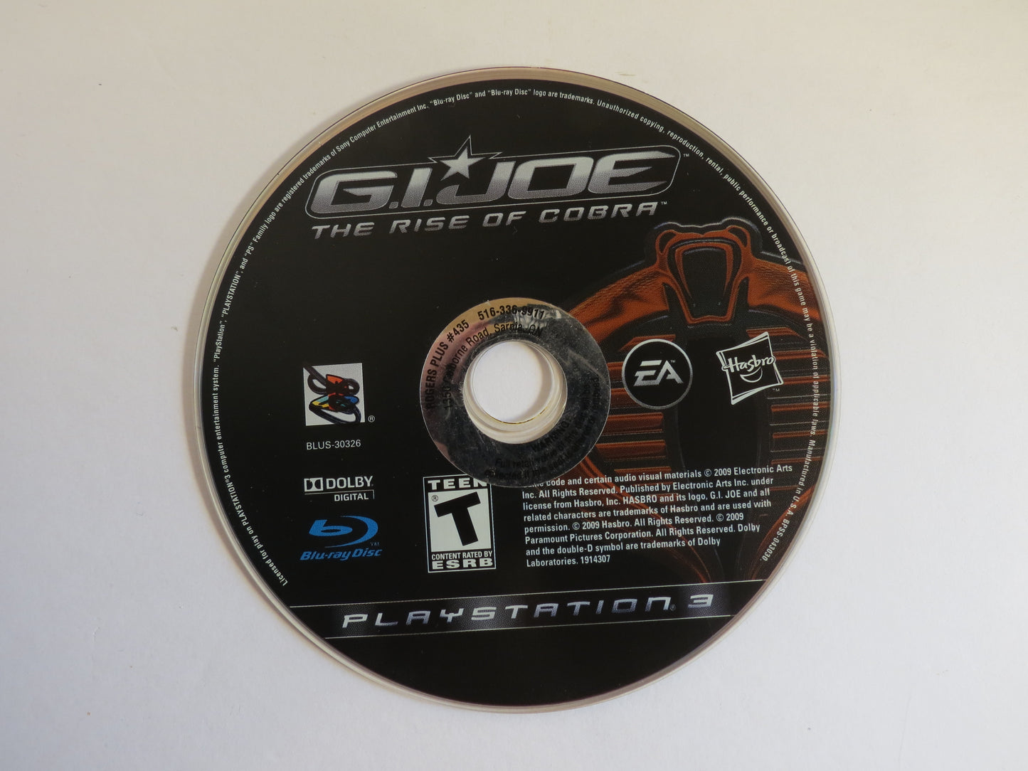 G.I. Joe The Rise of Cobra Playstation 3 PS3 Game CIB