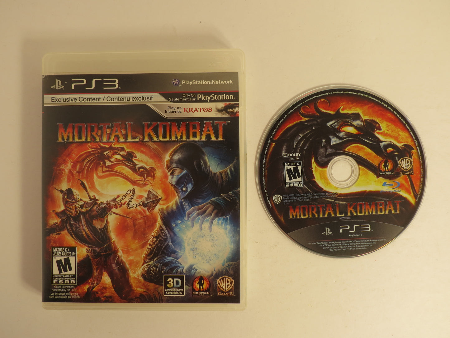 Mortal Kombat Playstation 3 PS3 Game CB