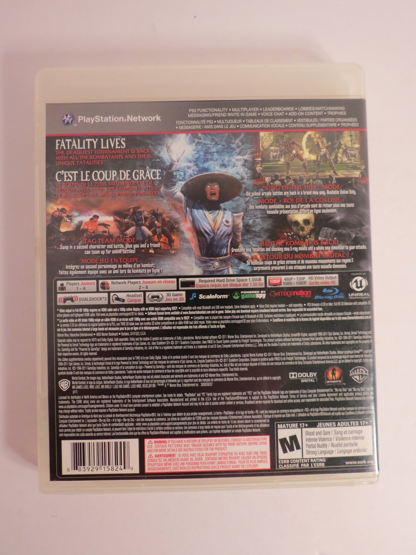Mortal Kombat Playstation 3 PS3 Game CB