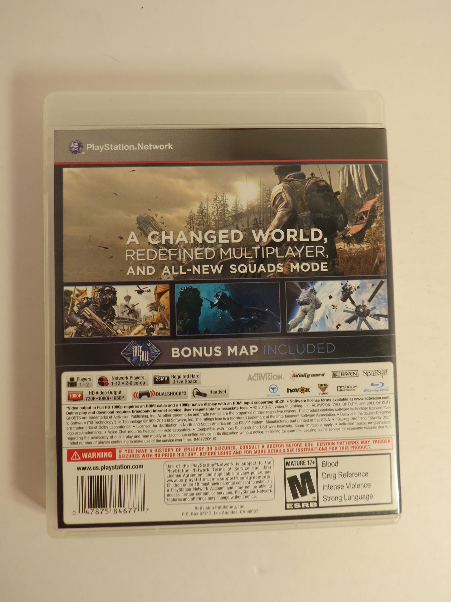 Call of Duty Ghosts Playstation 3 PS3 Game CB