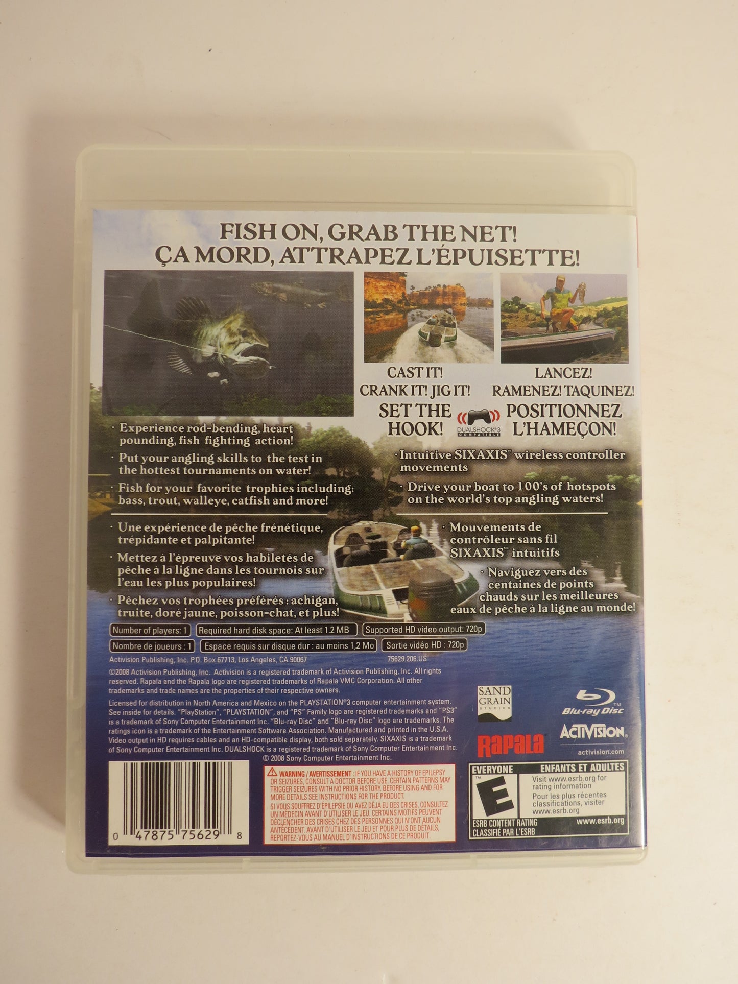 Rapala Fishing Fenzy 2009 Playstation 3 PS3 Game CIB
