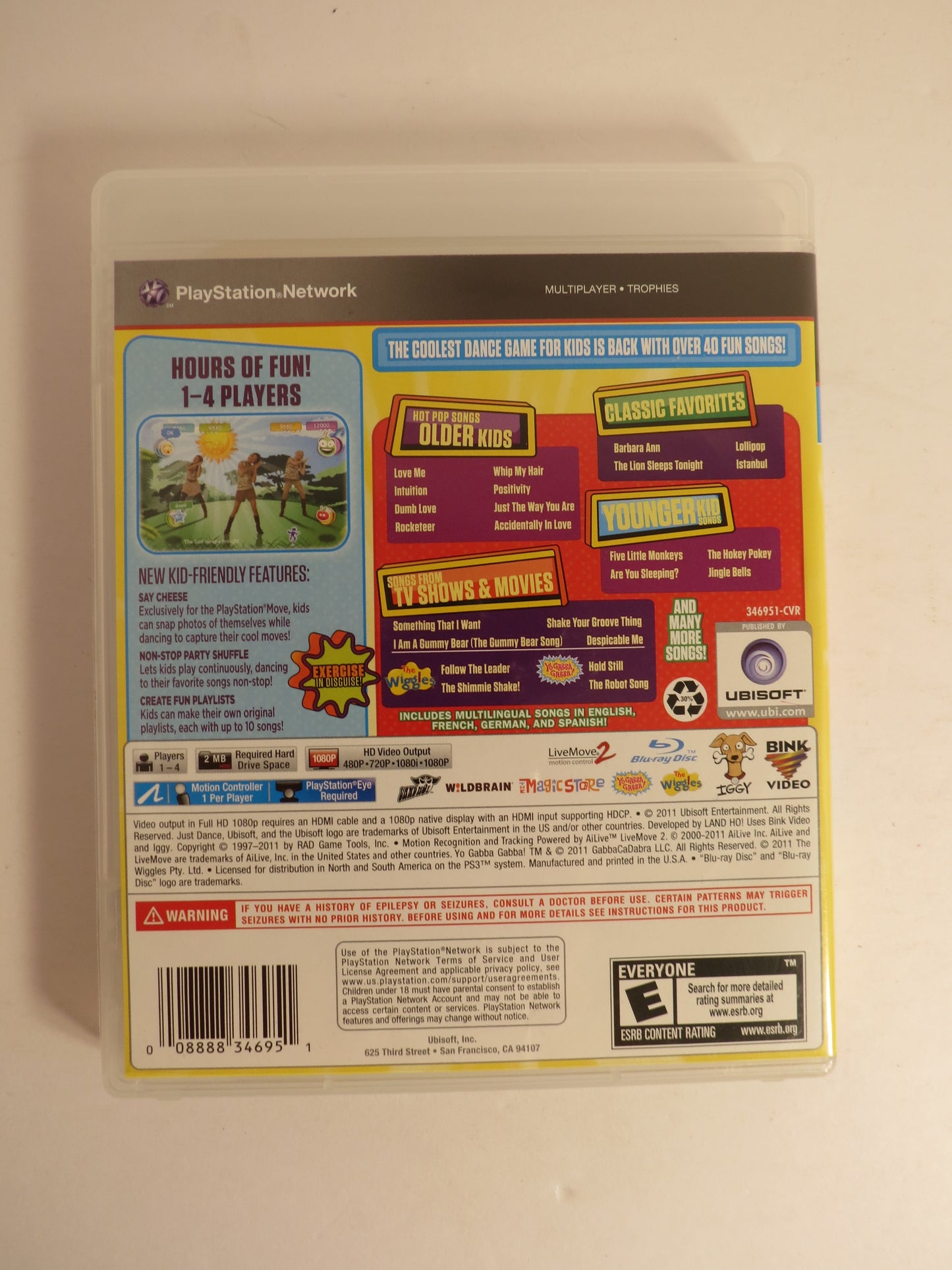 Just Dance Kids 2 Playstation 3 PS3 Game CIB
