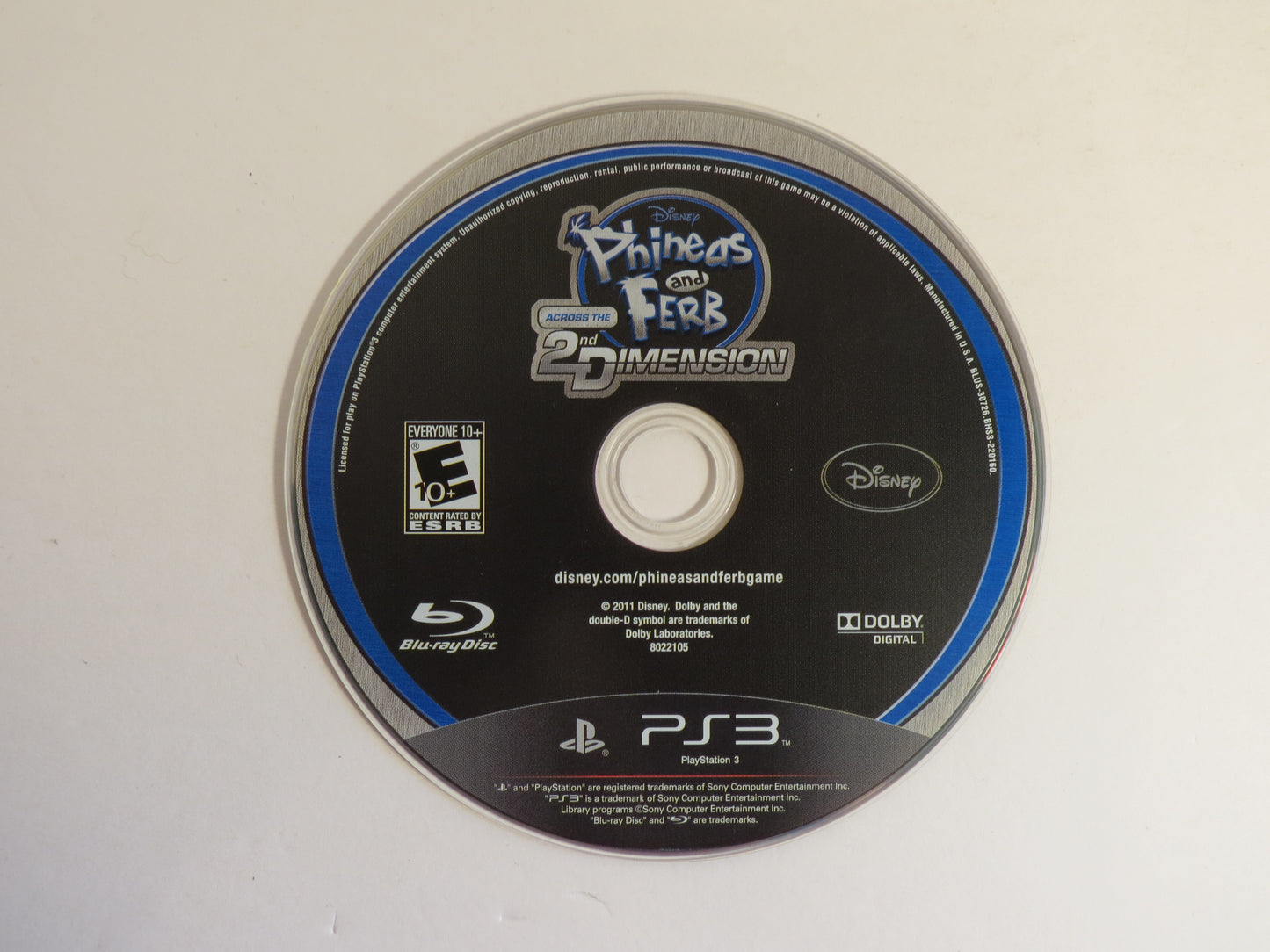 Phineas and Ferb Across the 2nd Dimension Playstation 3 PS3 Game CIB