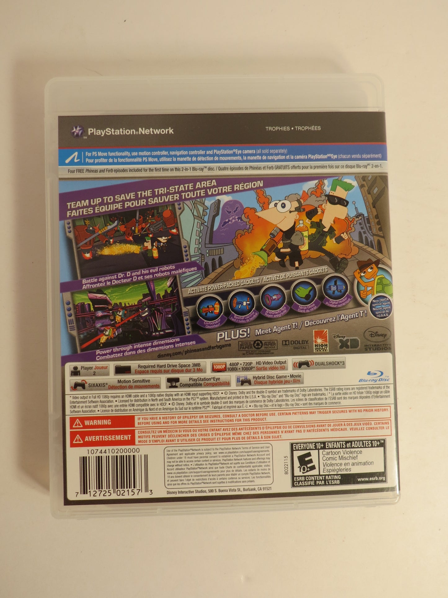 Phineas and Ferb Across the 2nd Dimension Playstation 3 PS3 Game CIB