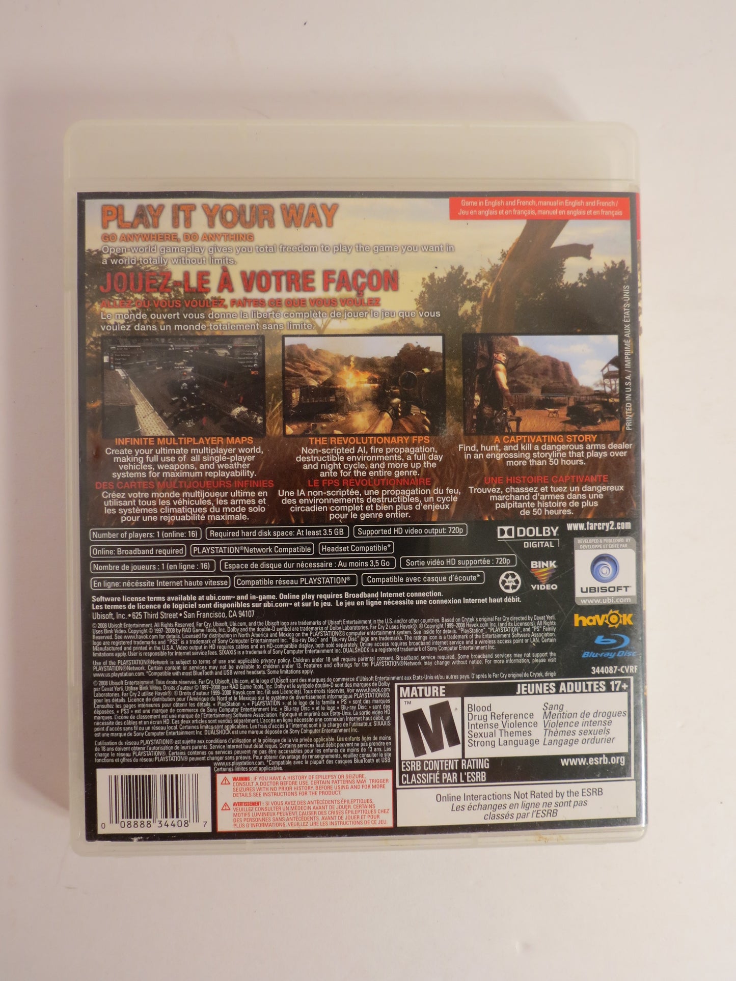 Far Cry 2 Playstation 3 PS3 Game CIB
