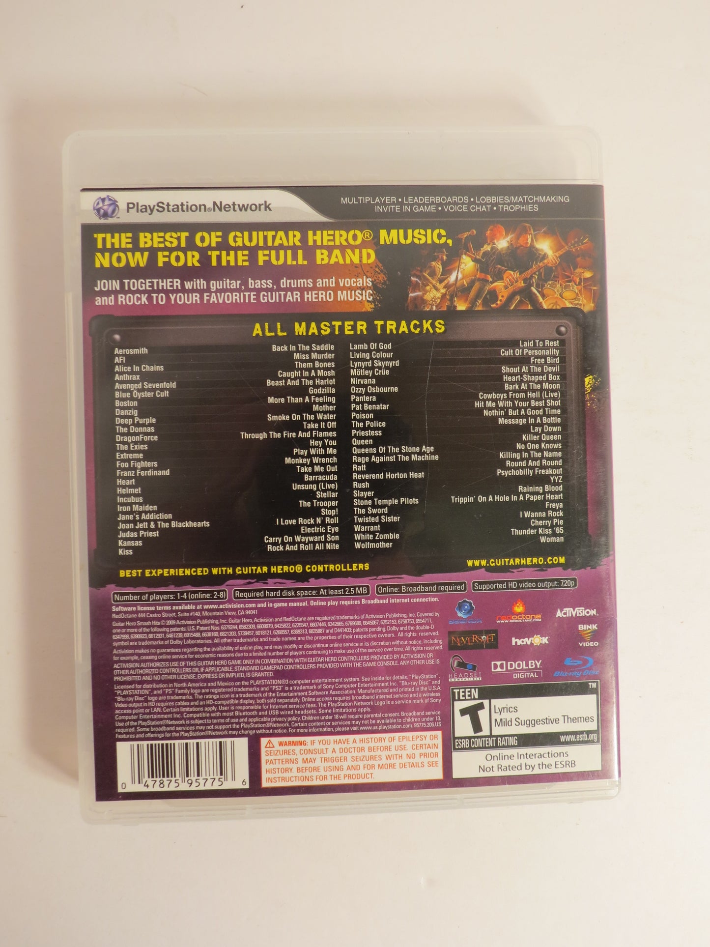 Guitar Hero Smash Hits Playstation 3 PS3 Game CIB
