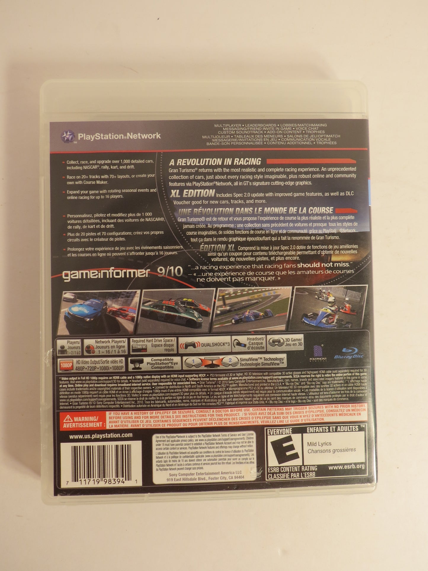 Gran Turismo 5 XL Edition Playstation 3 PS3 Game CIB