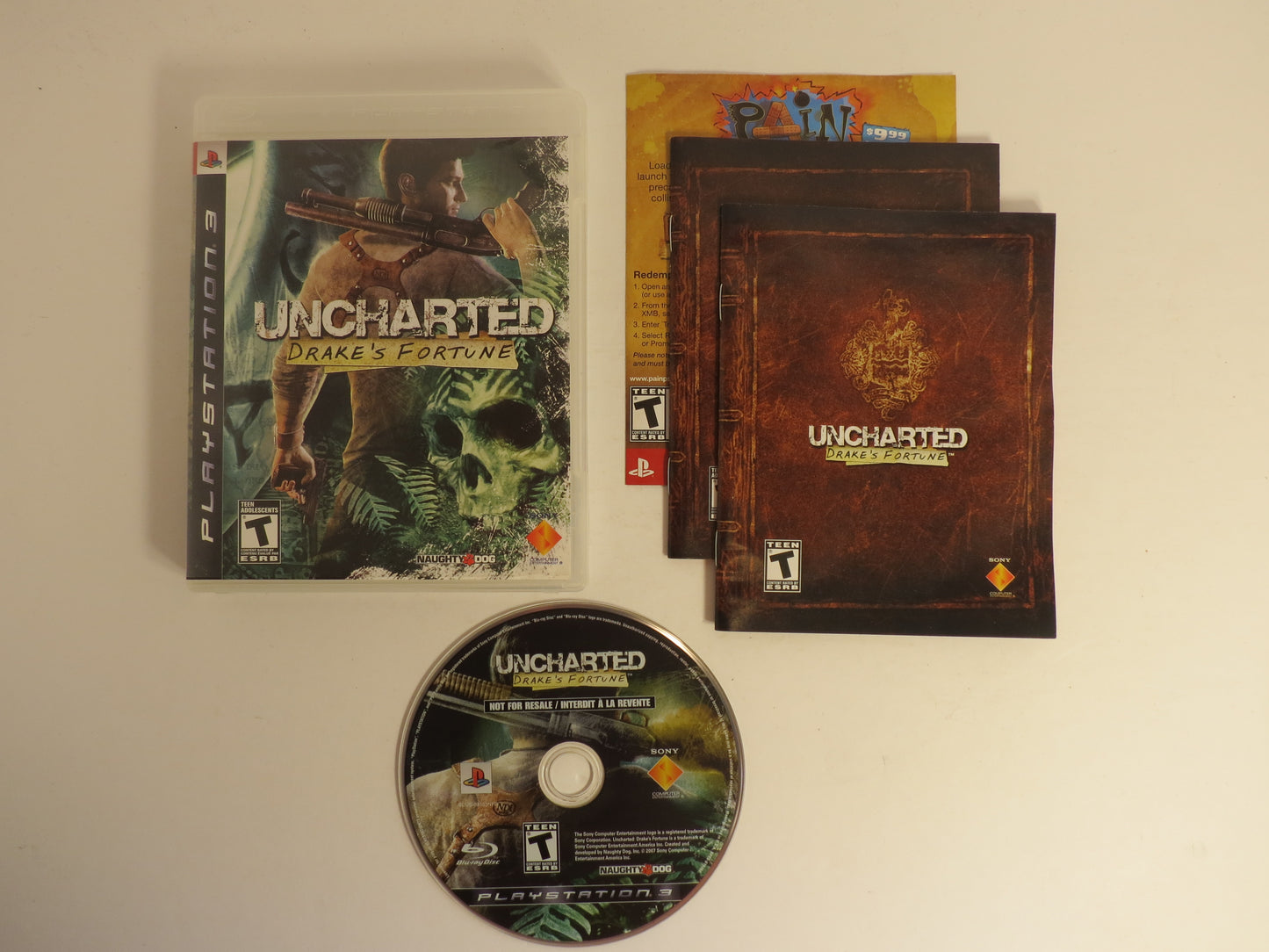 Uncharted Drake's Fortune Not for Resale Playstation 3 PS3 Game CIB