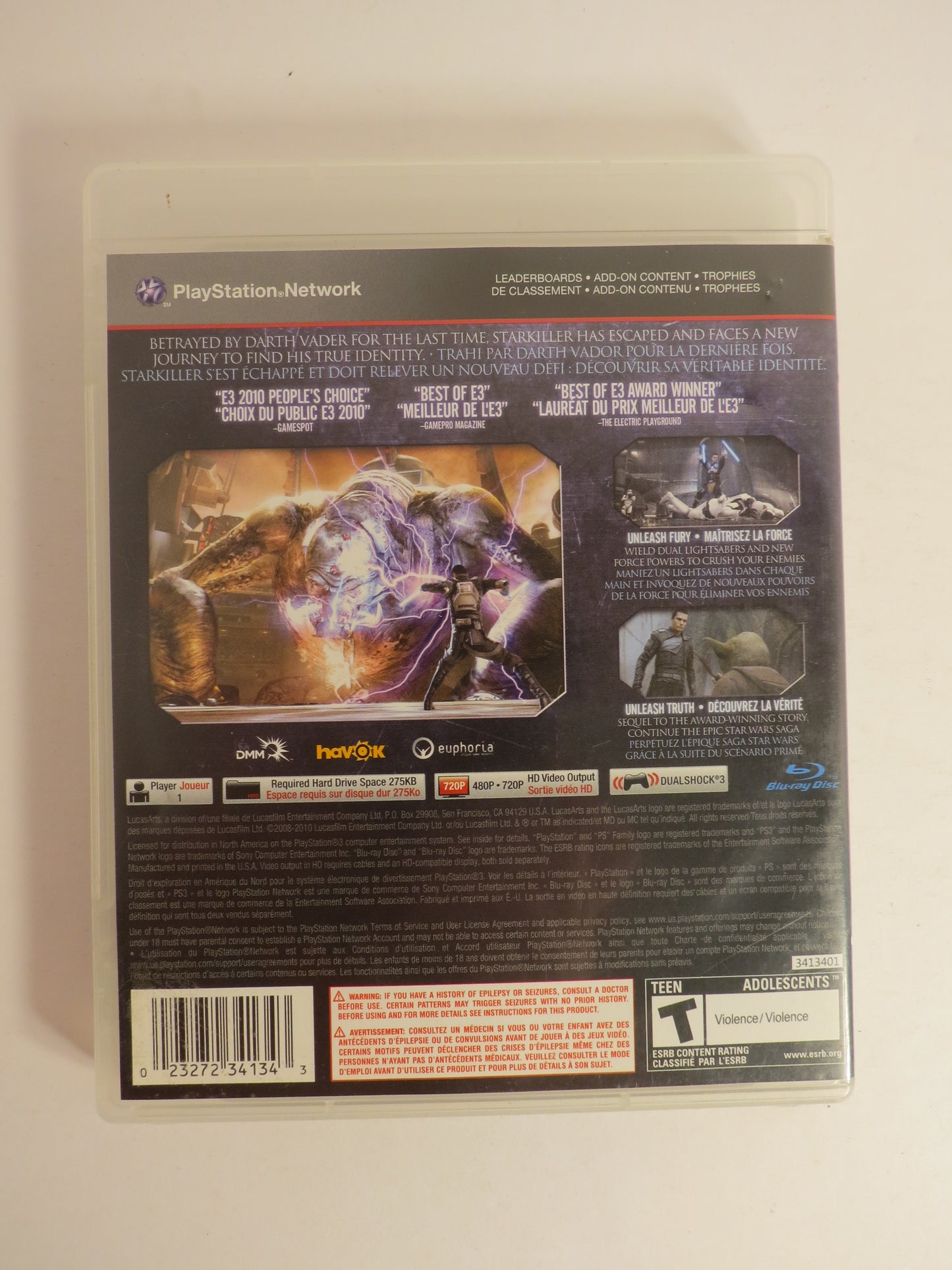 Star Wars: The Force Unleashed II Playstation 3 PS3 Game CIB