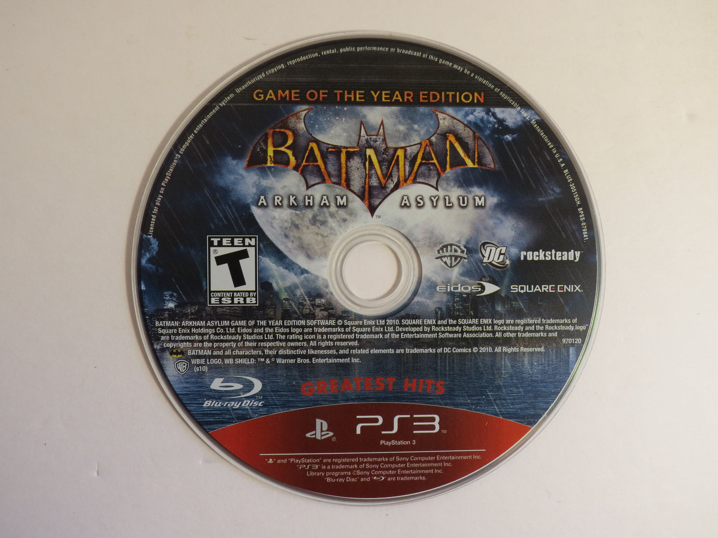 Batman Arkham Asylum GOTY Edition Greatest Hits Playstation 3 PS3 Game CIB