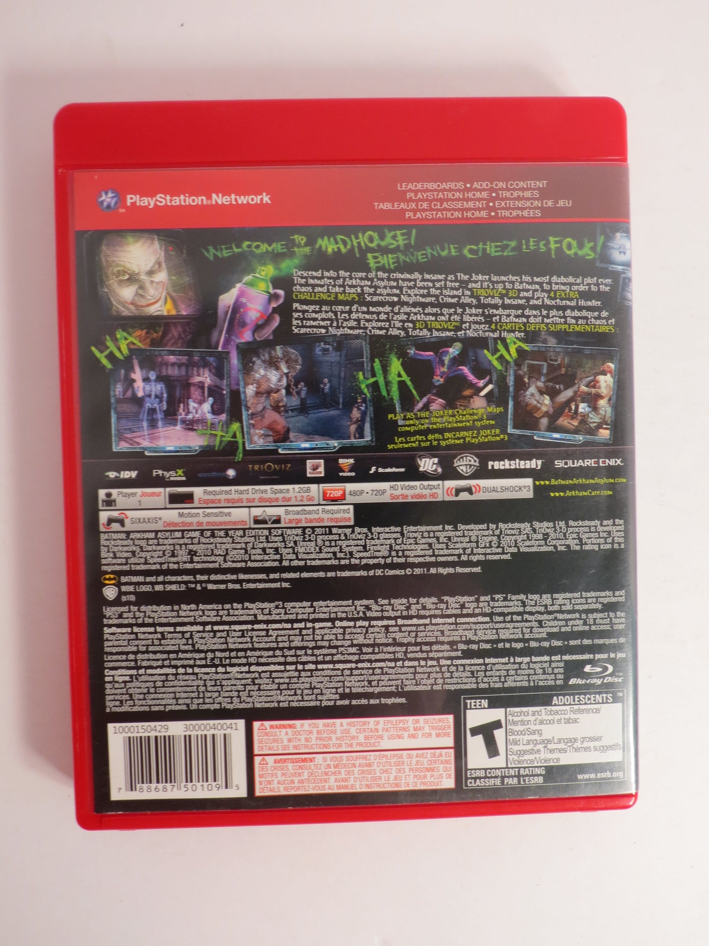Batman Arkham Asylum GOTY Edition Greatest Hits Playstation 3 PS3 Game CIB