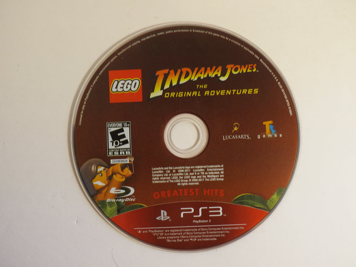 Lego Indiana Jones The Original Adventures Greatest Hits Playstation 3 PS3 Game CIB