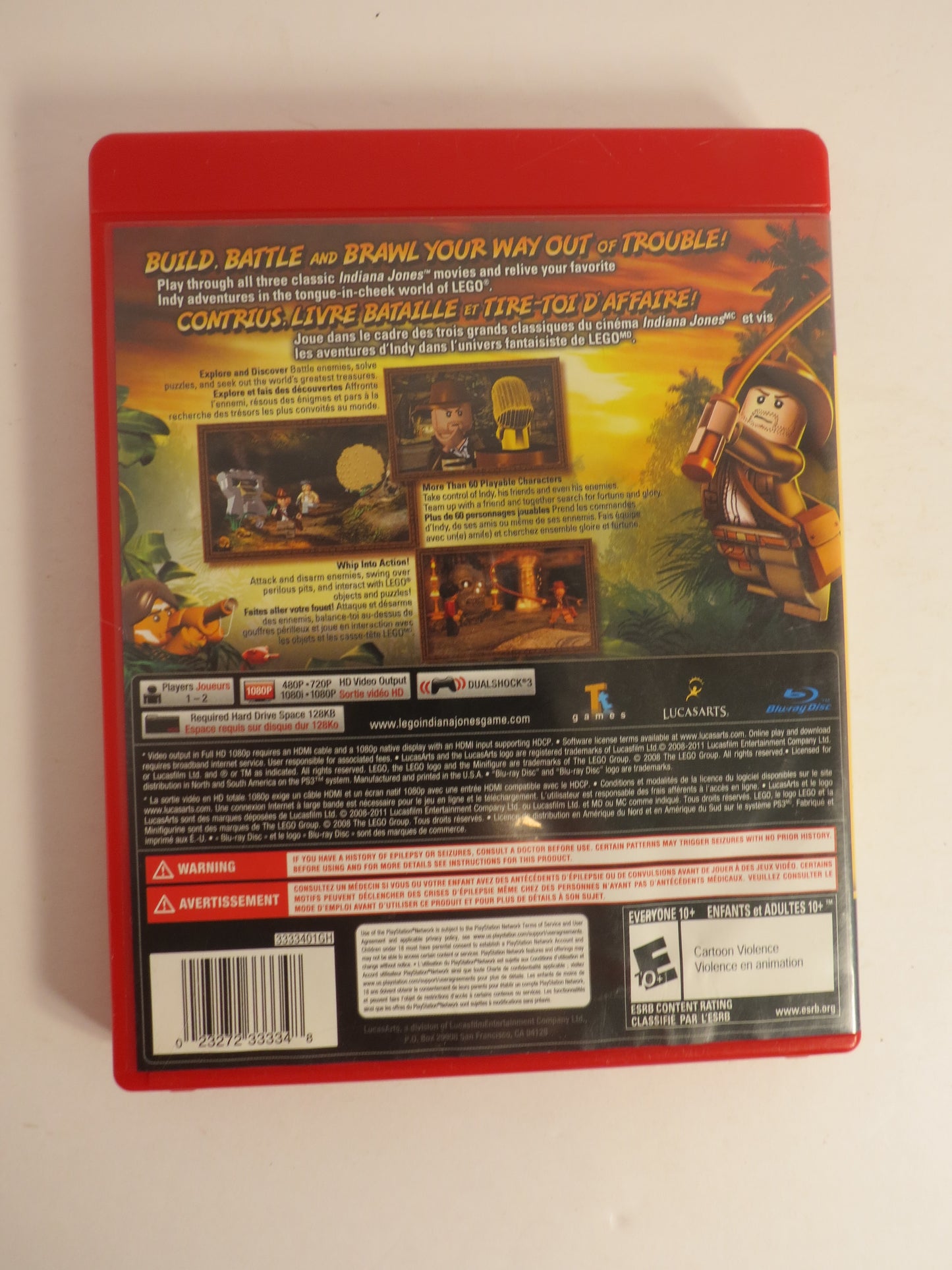 Lego Indiana Jones The Original Adventures Greatest Hits Playstation 3 PS3 Game CIB