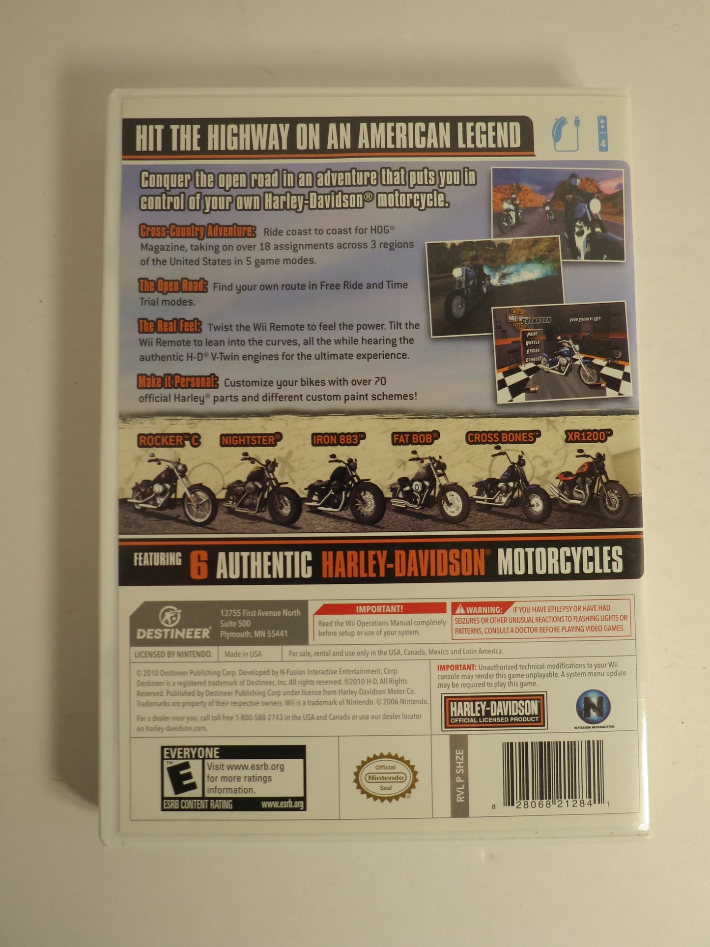 Harley-Davidson: Road Trip Nintendo Wii Game CIB