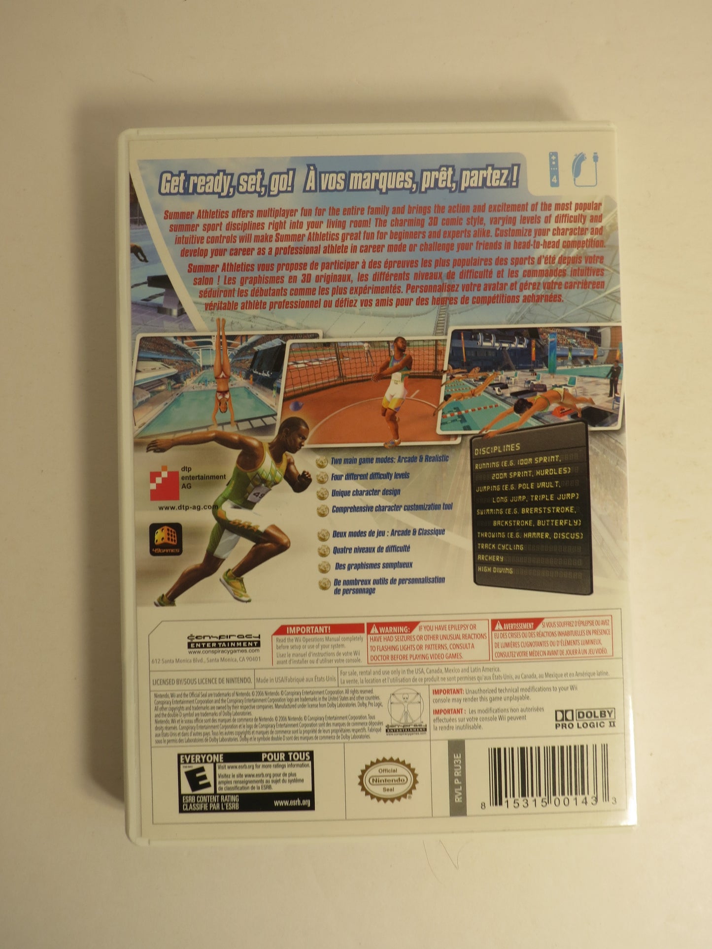 Summer Athletics the Ultimate Challenge Nintendo Wii Game CIB