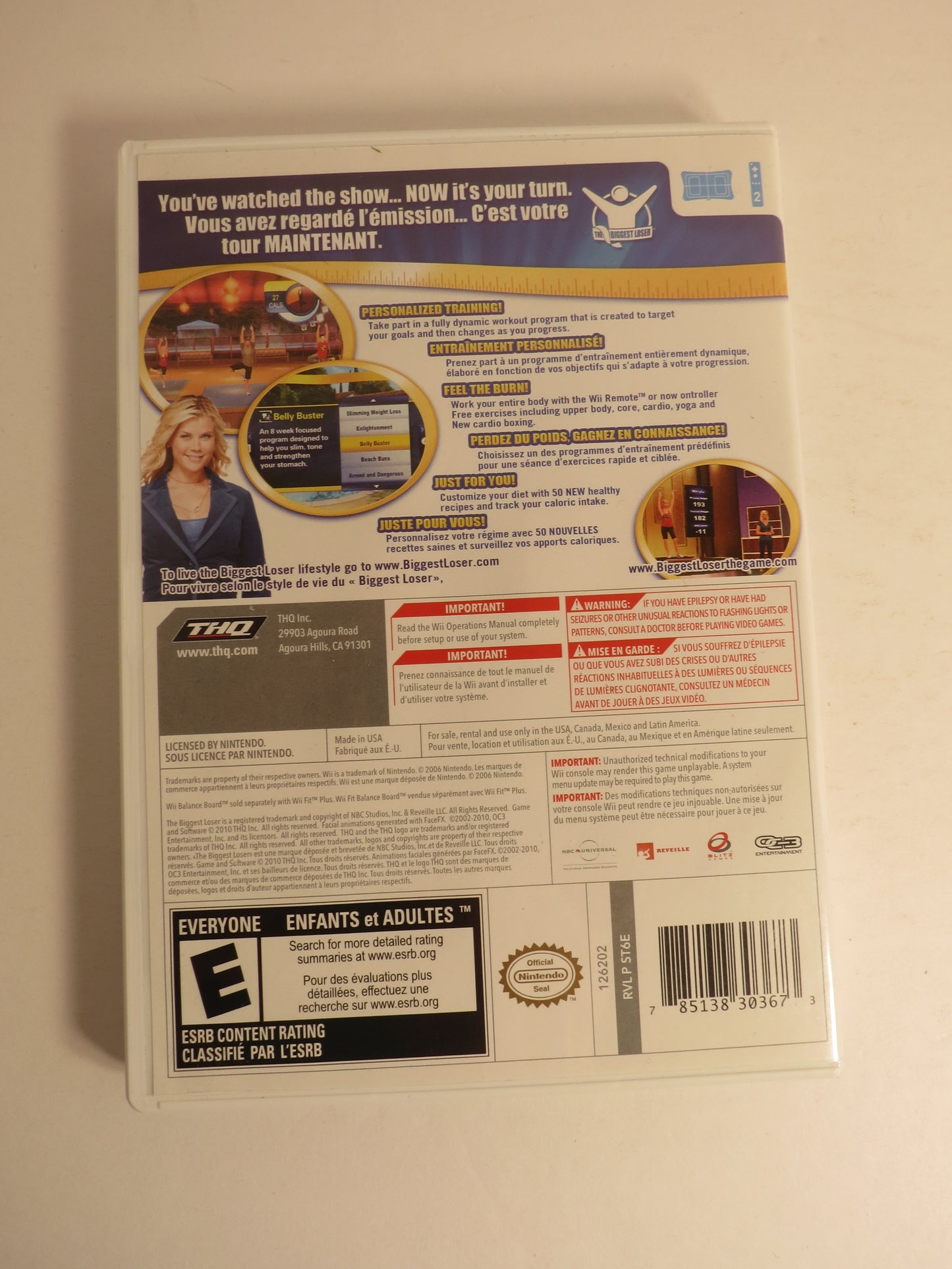 The Biggest Loser Challenge Nintendo Wii Game CIB