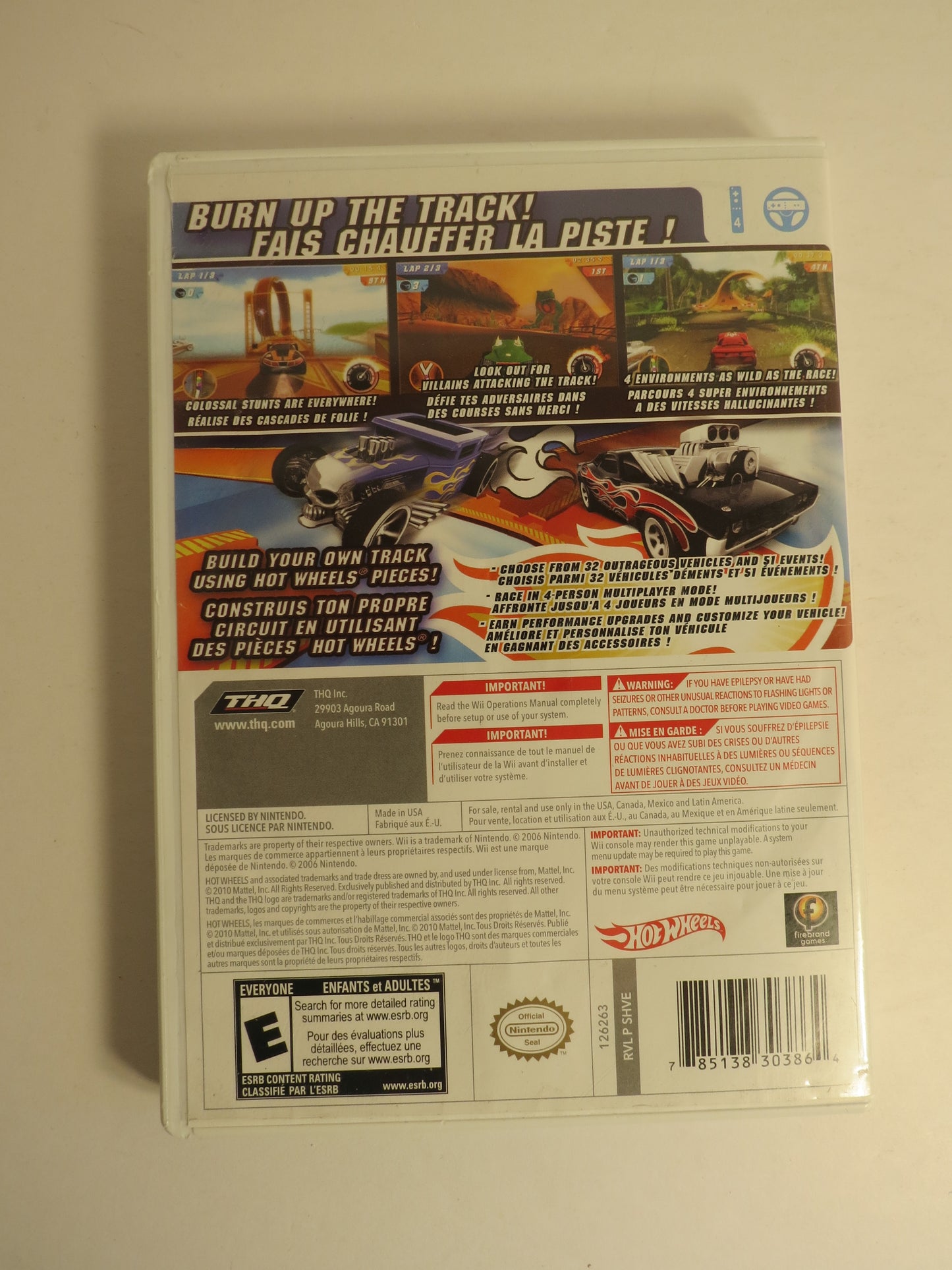 Hot Wheels Track Attack Nintendo Wii Game CIB