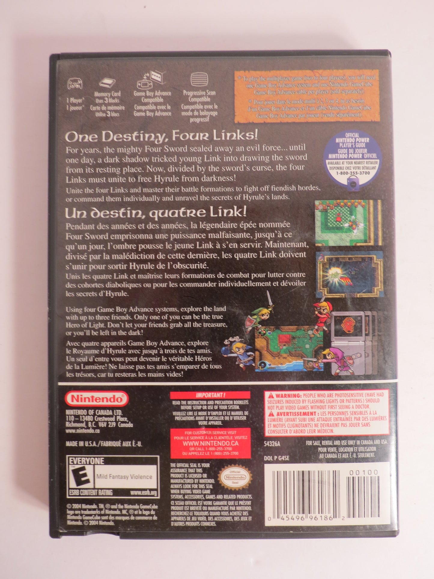 The Legend of Zelda: Four Swords Adventures New for 2004 Nintendo Gamecube Game CIB