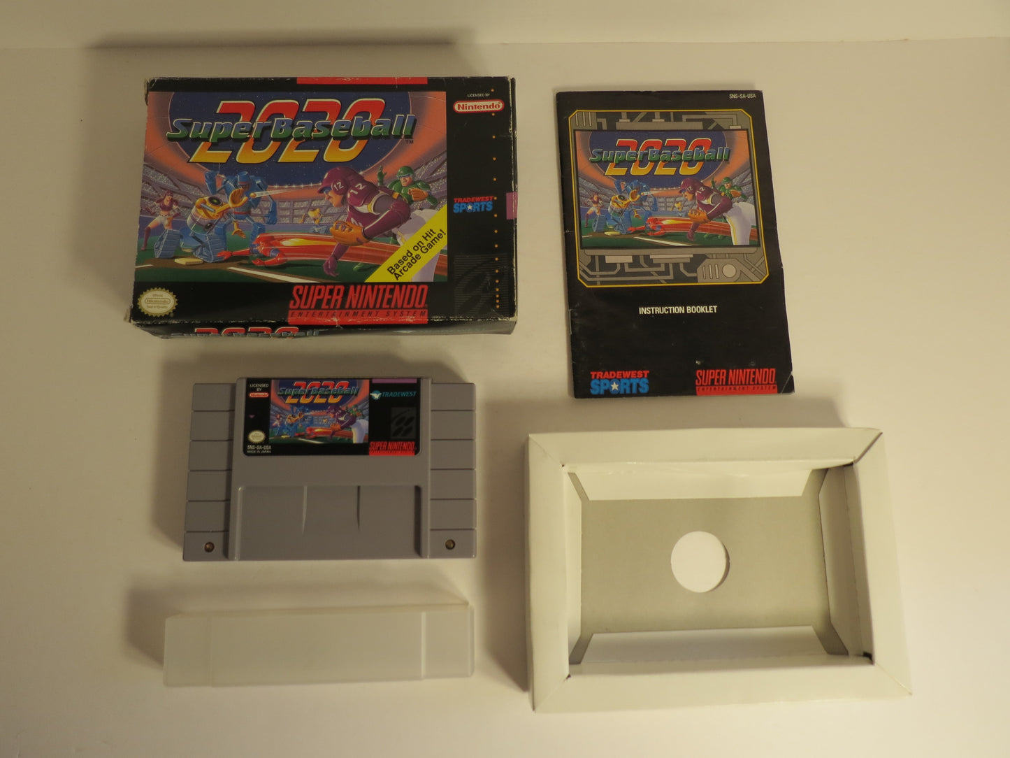 Super Baseball 2020 Super Nintendo SNES Game CIB Complete