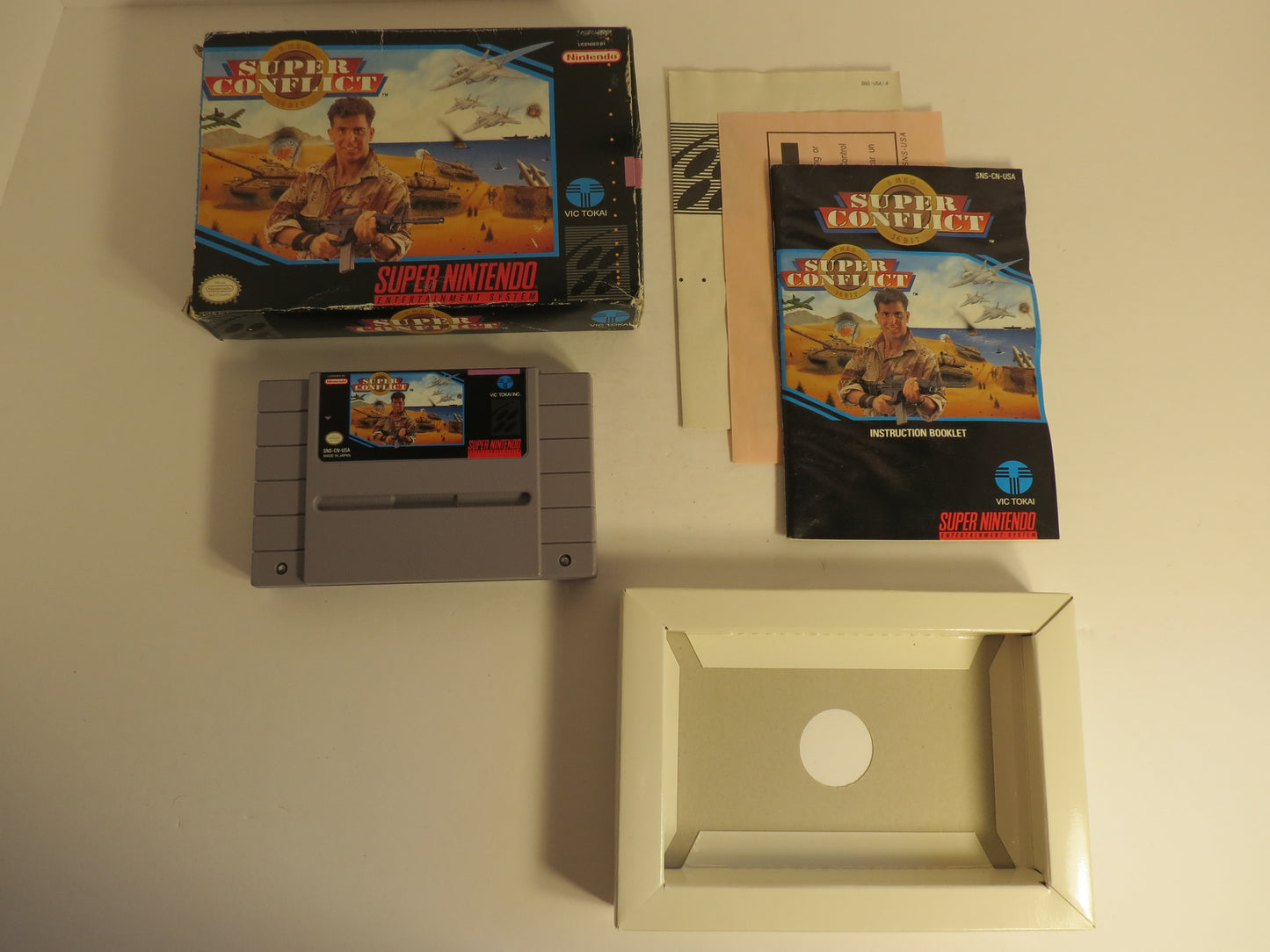 Super Conflict Super Nintendo SNES Game CIB Complete