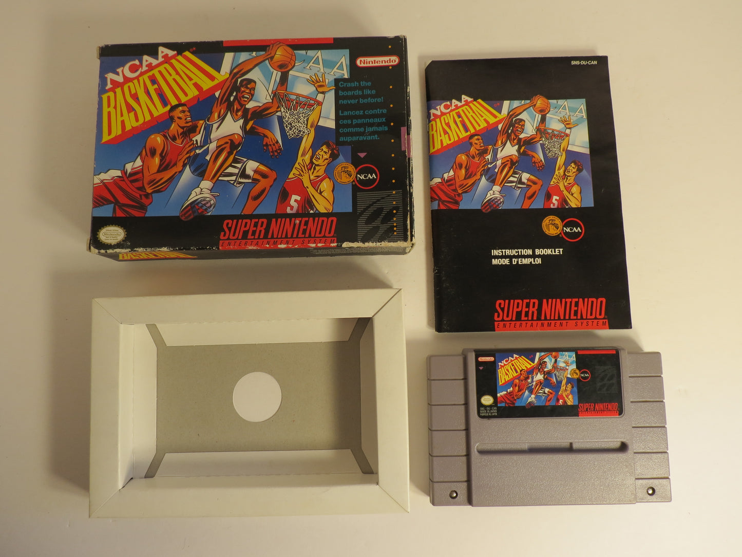 NCAA Basketball Super Nintendo SNES Game CIB Complete