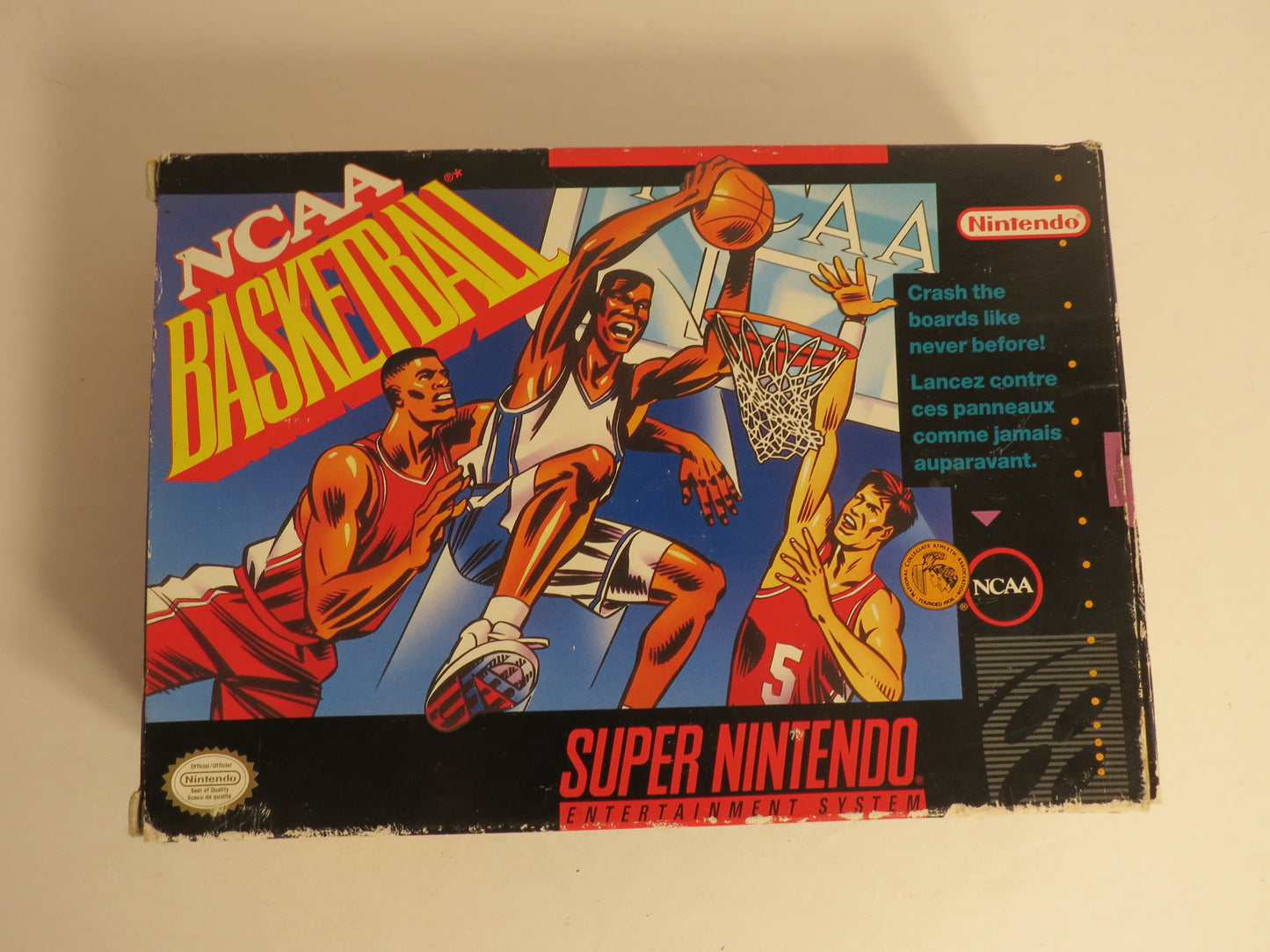 NCAA Basketball Super Nintendo SNES Game CIB Complete