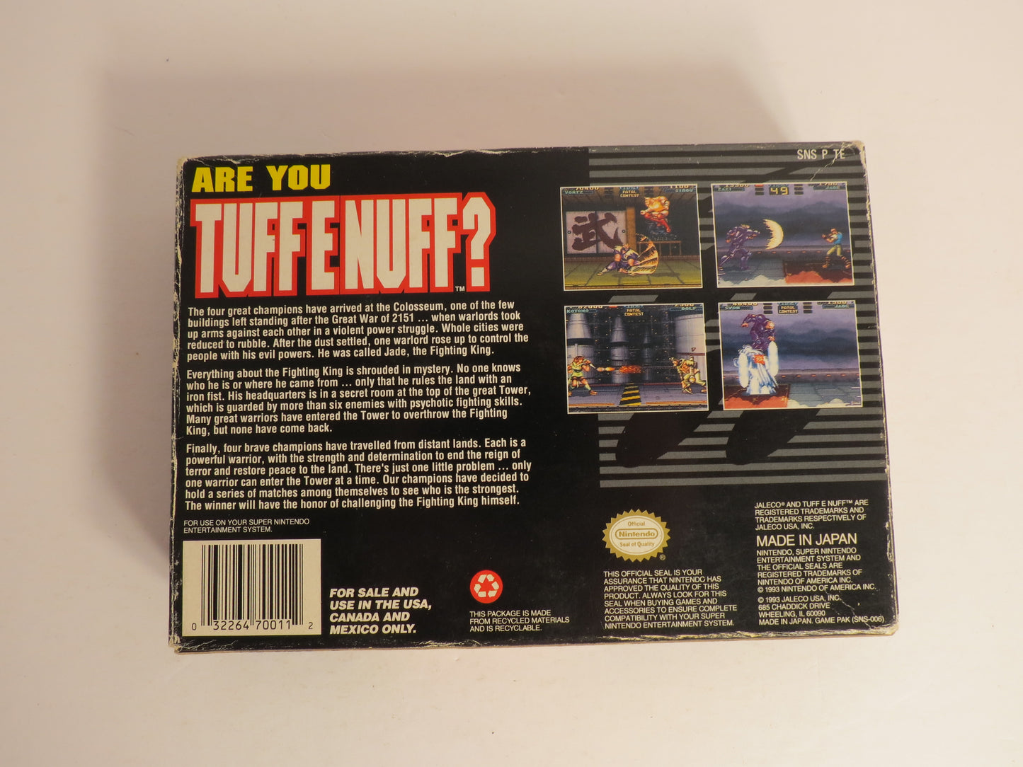 Hey Punk! Are You Tuff Enuff? Super Nintendo SNES Game CIB Complete