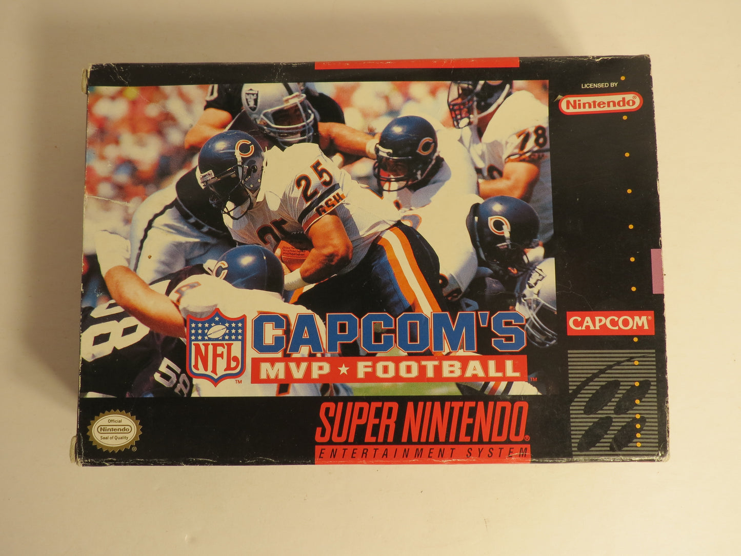 Capcom's MVP Football NFL Super Nintendo SNES Game CIB Complete