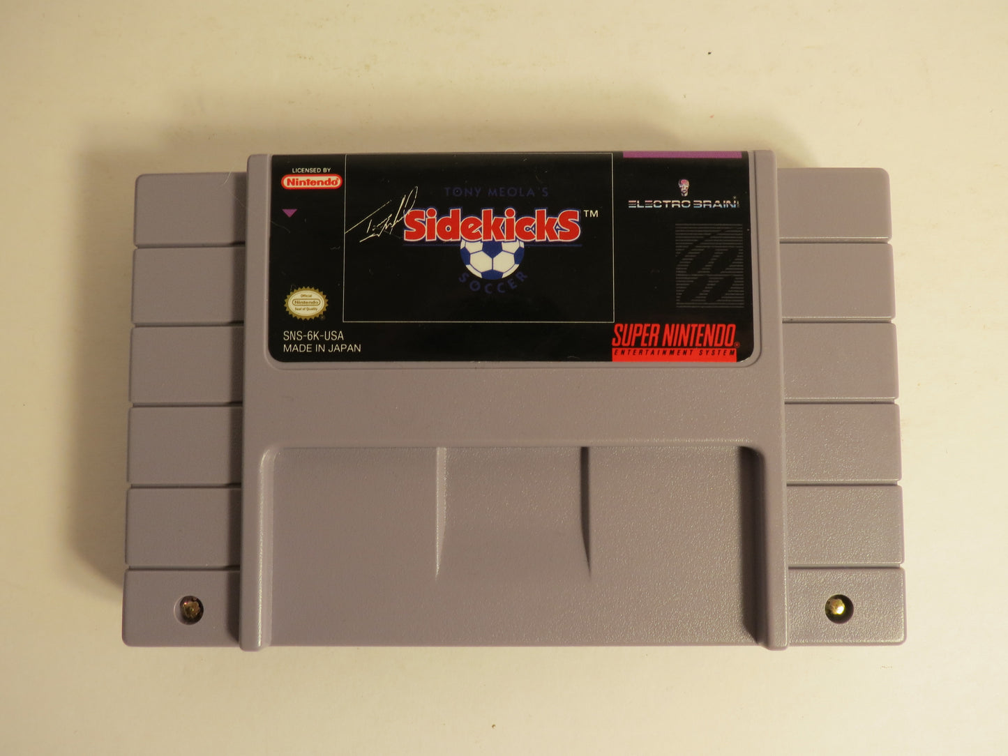Tony Meola's Sidekicks Soccer Super Nintendo SNES Game CB