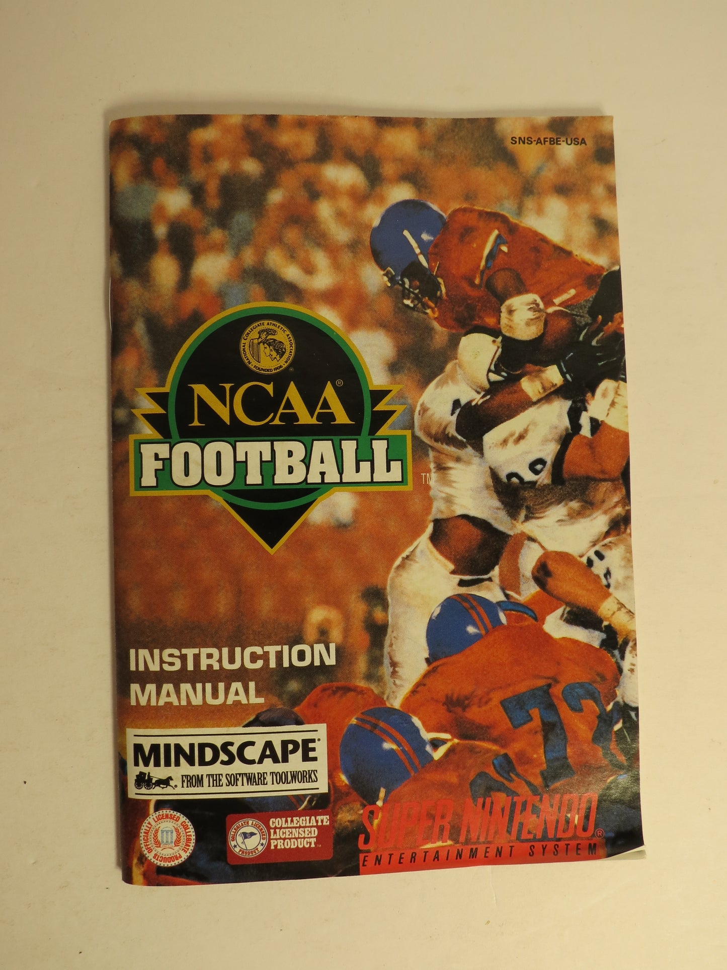 NCAA Football Super Nintendo SNES Game CIB Complete
