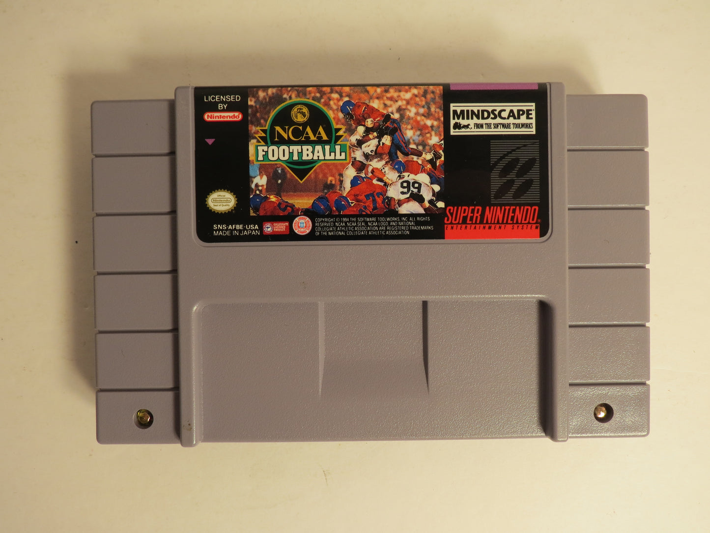 NCAA Football Super Nintendo SNES Game CIB Complete