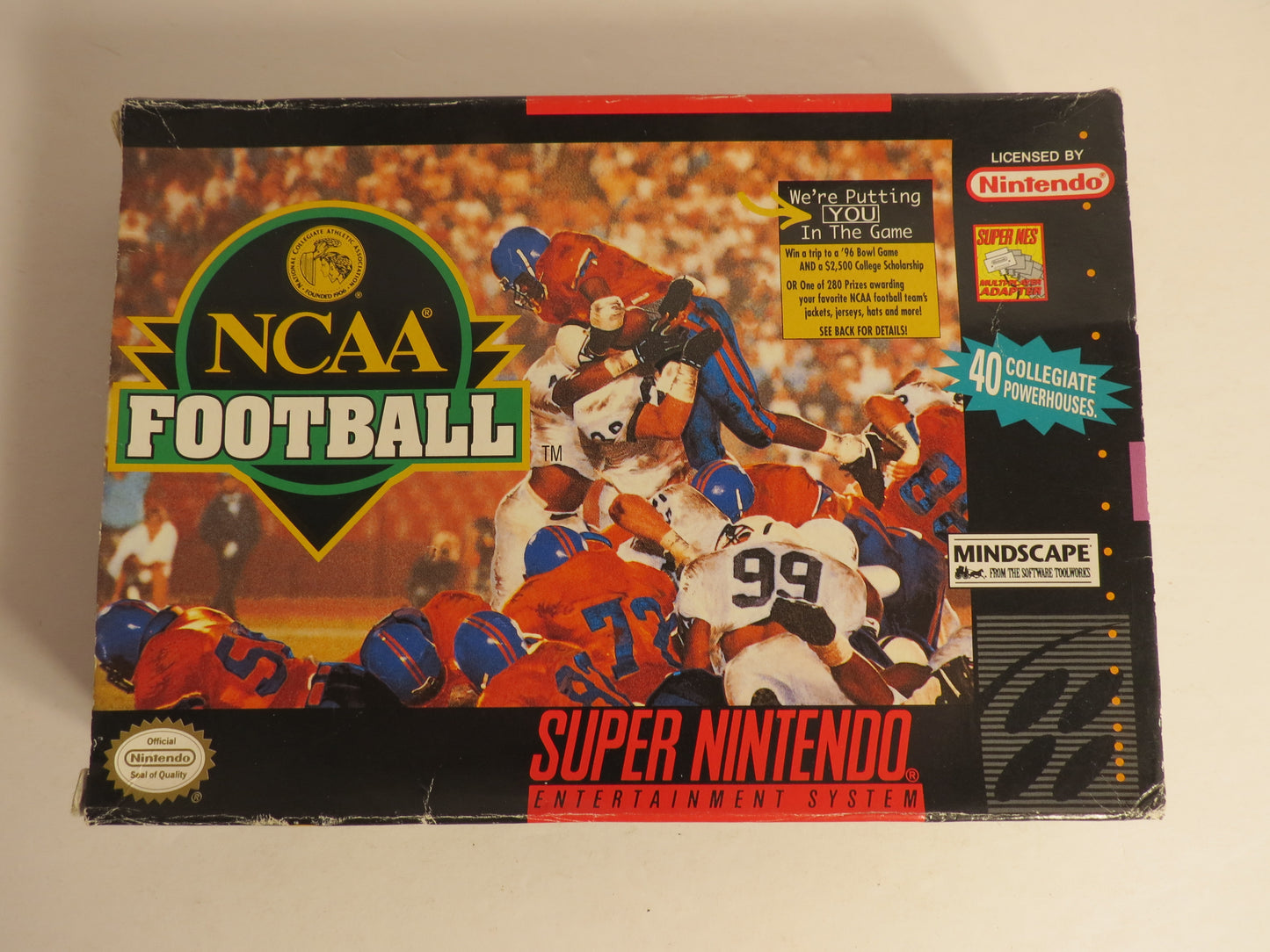 NCAA Football Super Nintendo SNES Game CIB Complete