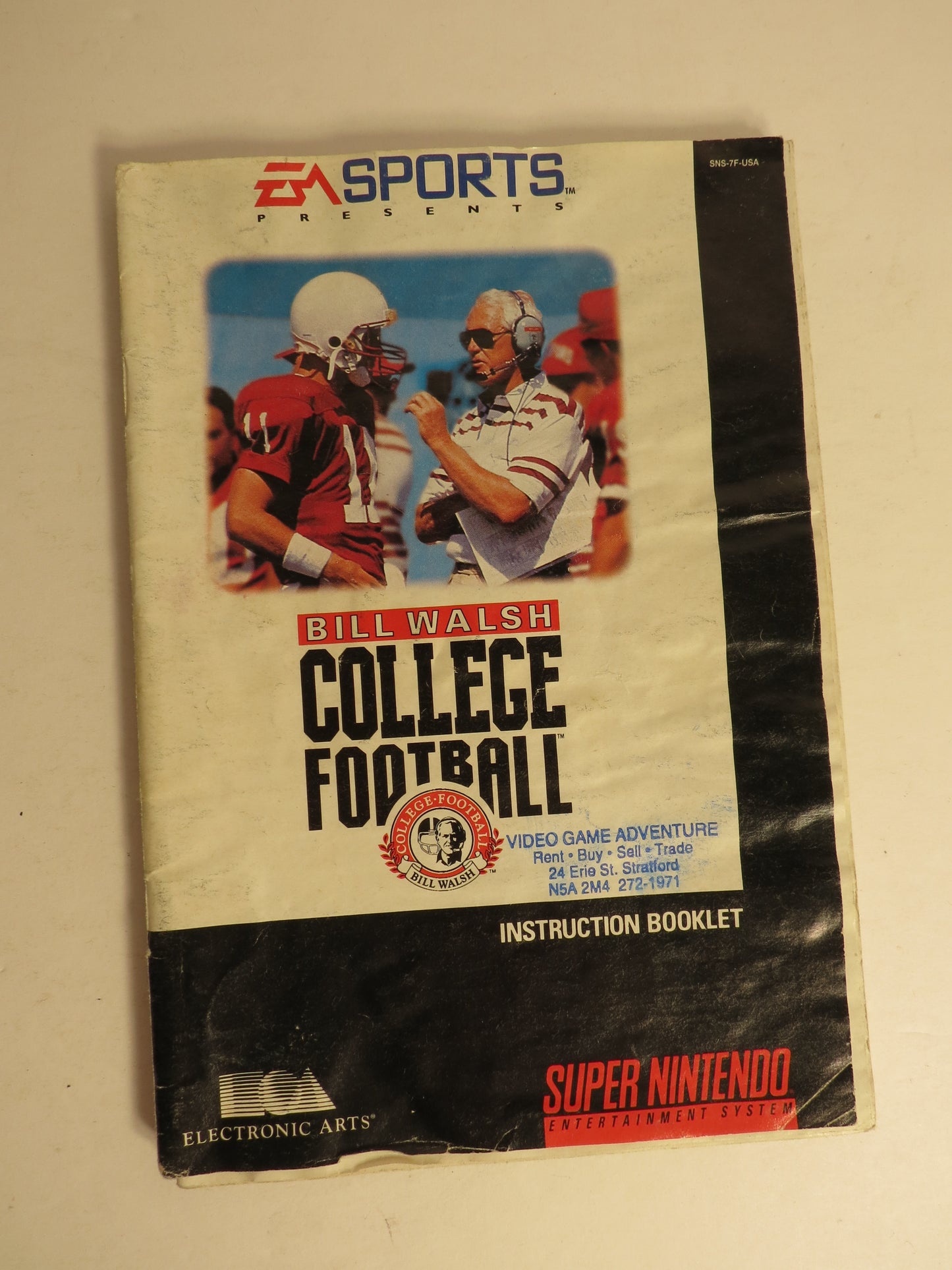 Bill Walsh College Football Super Nintendo SNES Game CIB Complete