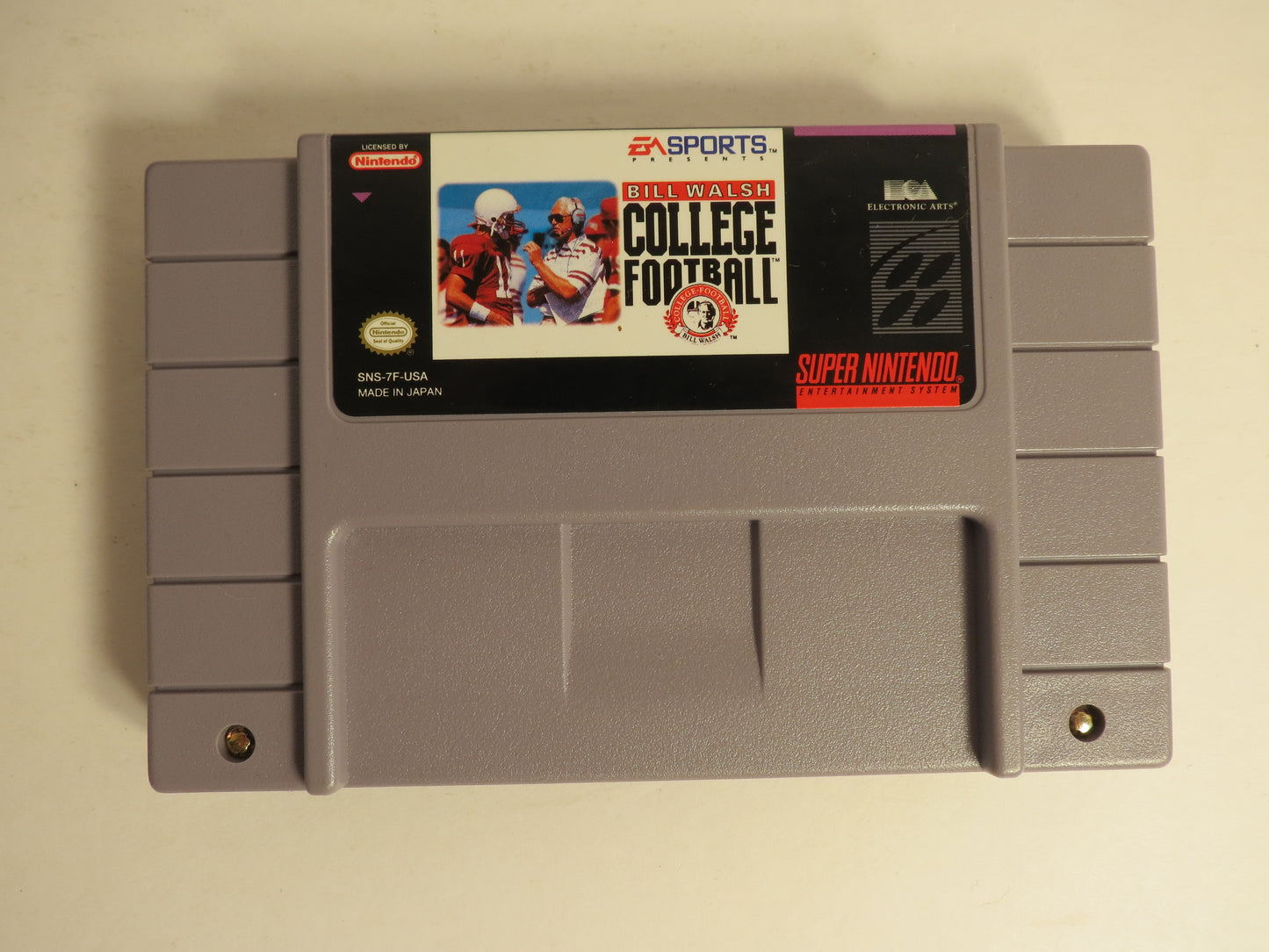 Bill Walsh College Football Super Nintendo SNES Game CIB Complete