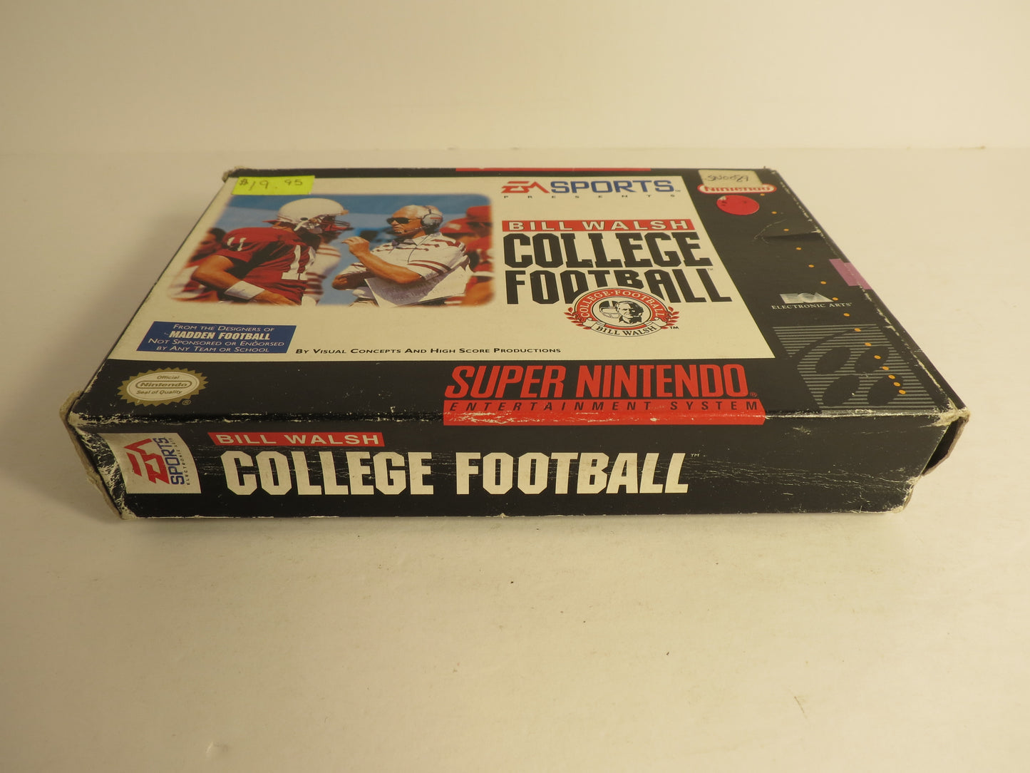 Bill Walsh College Football Super Nintendo SNES Game CIB Complete