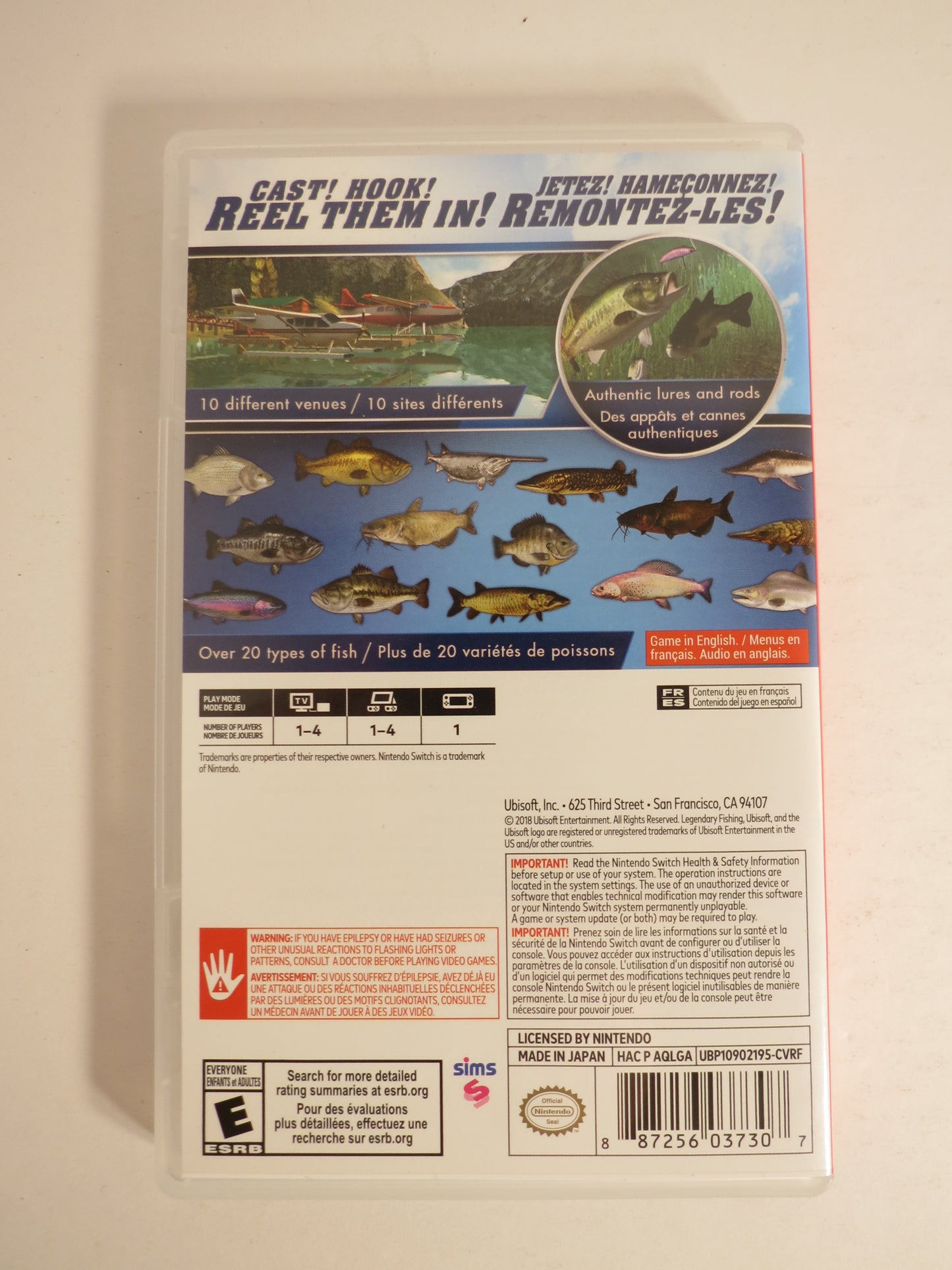 Legendary Fishing Nintendo Switch Game CB