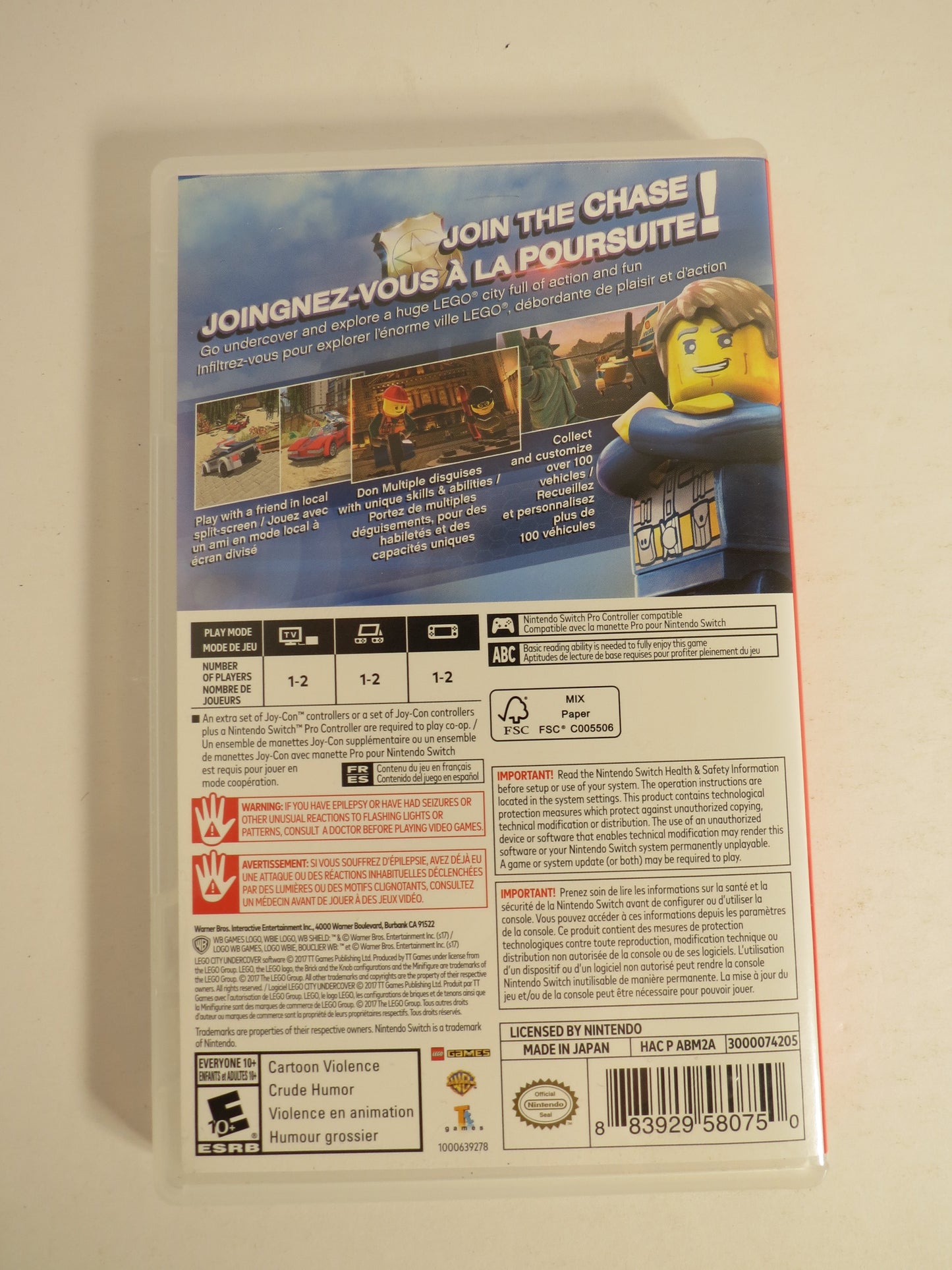 Lego City Undercover Nintendo Switch Game CB